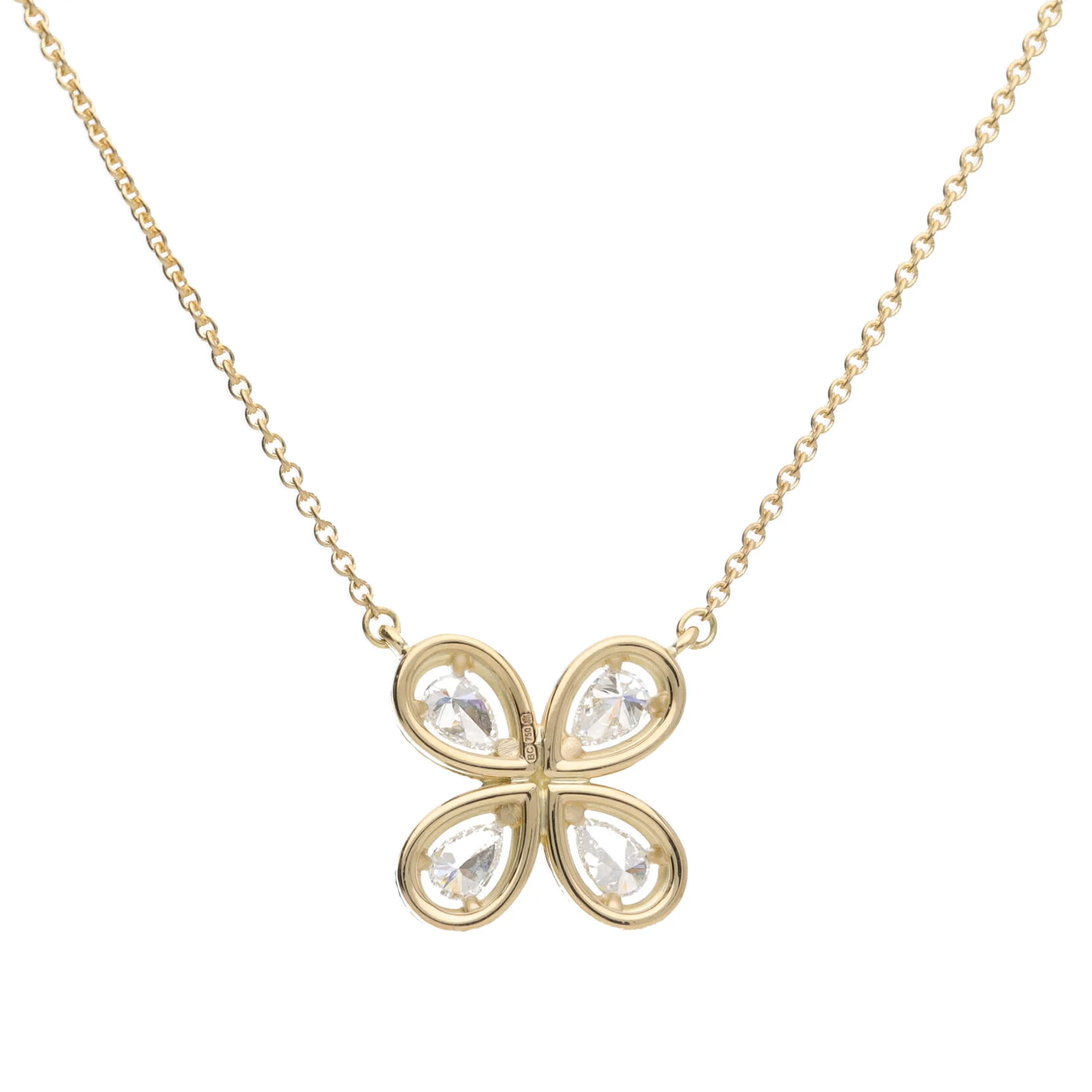 Diamond 1.00ct 18ct Yellow Gold Clover Necklace - Image 2