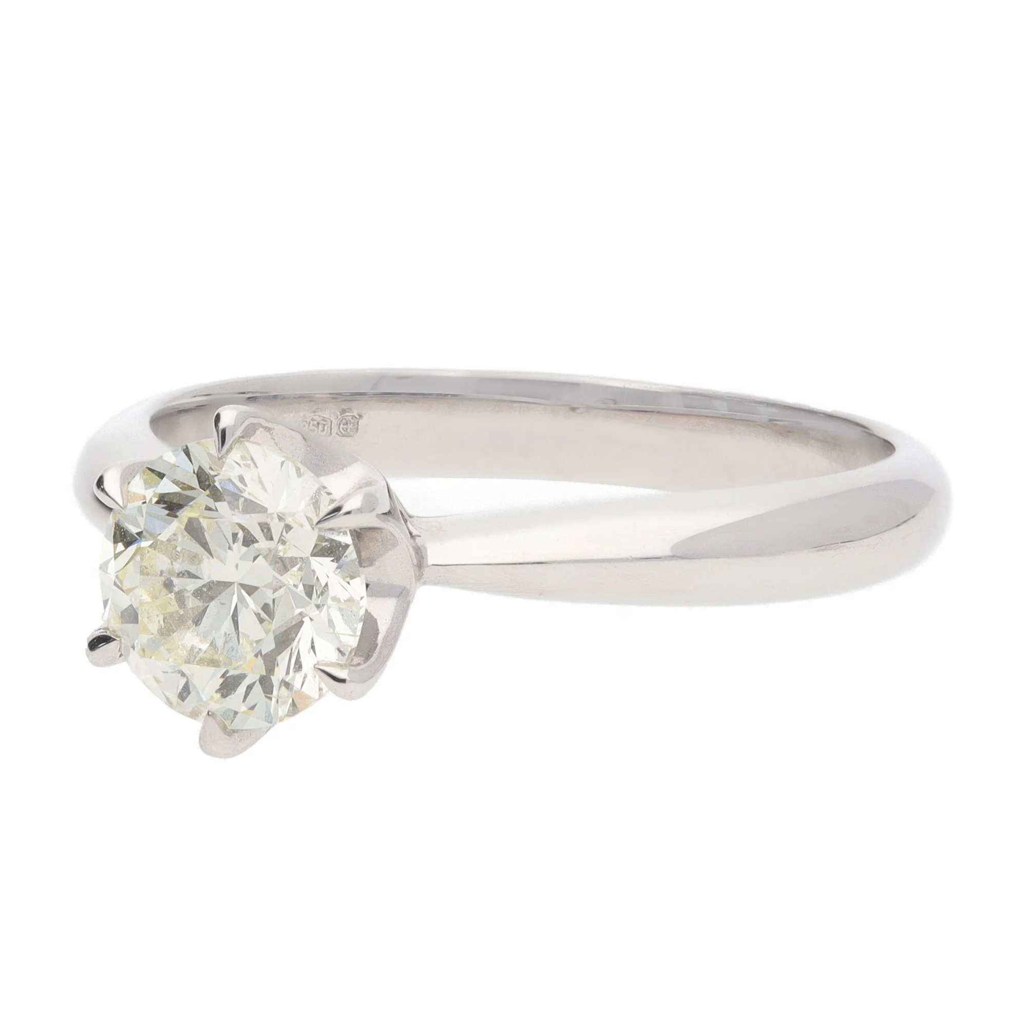 Diamond 1.00ct Platinum Solitaire Ring (L) - Image 3