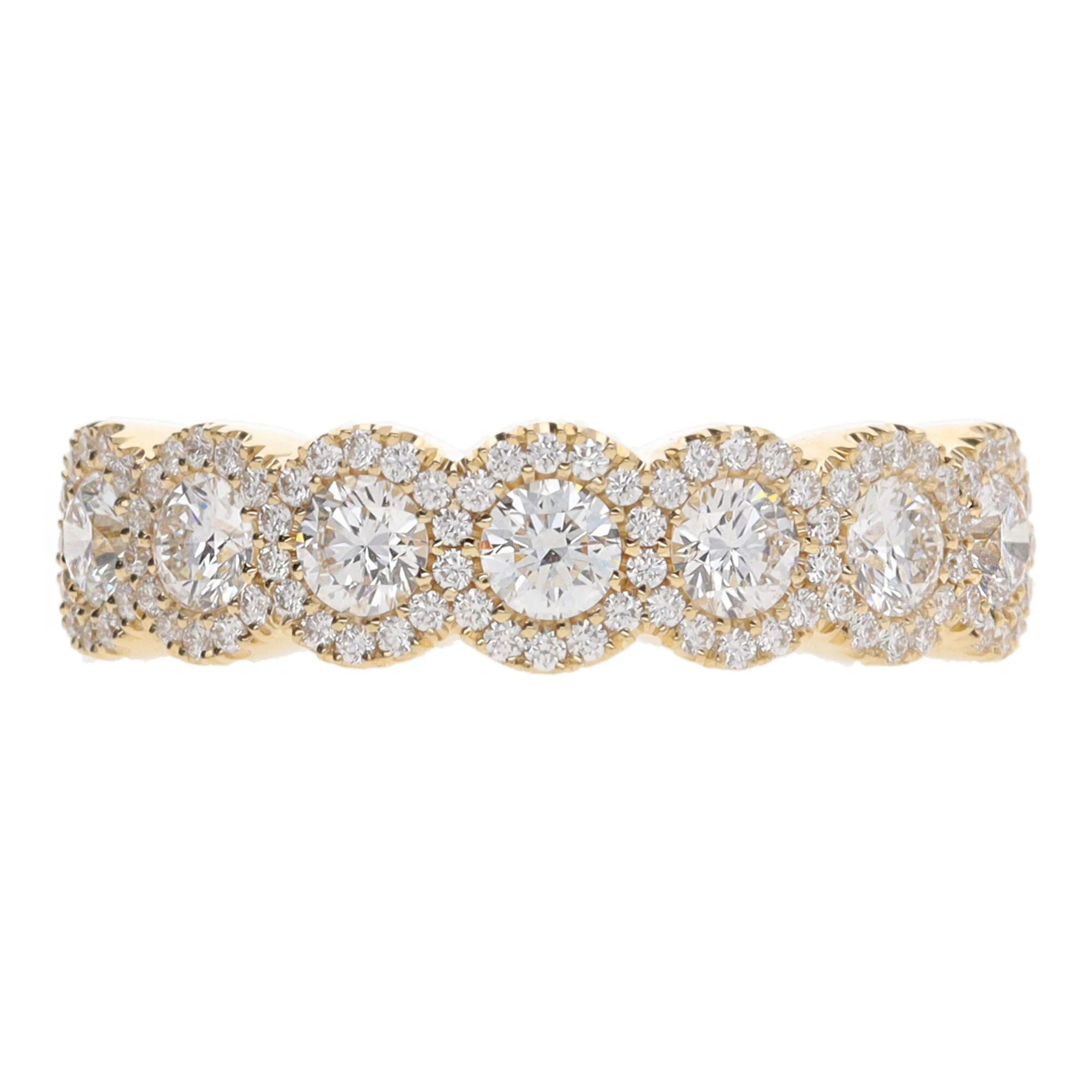Diamond 1.03ct 18ct Yellow Gold Cluster Eternity Ring - Image 2