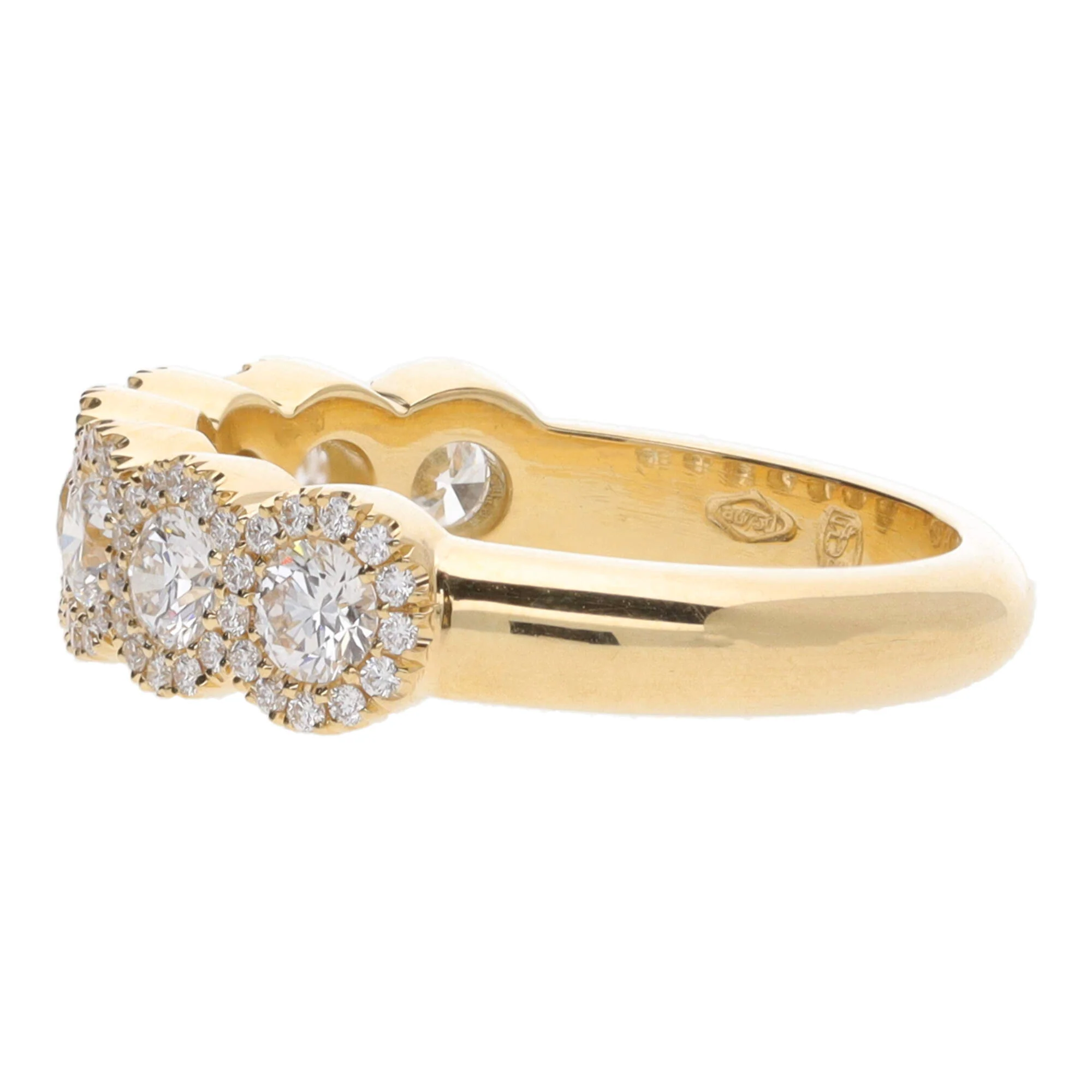 Diamond 1.03ct 18ct Yellow Gold Cluster Eternity Ring - Image 3