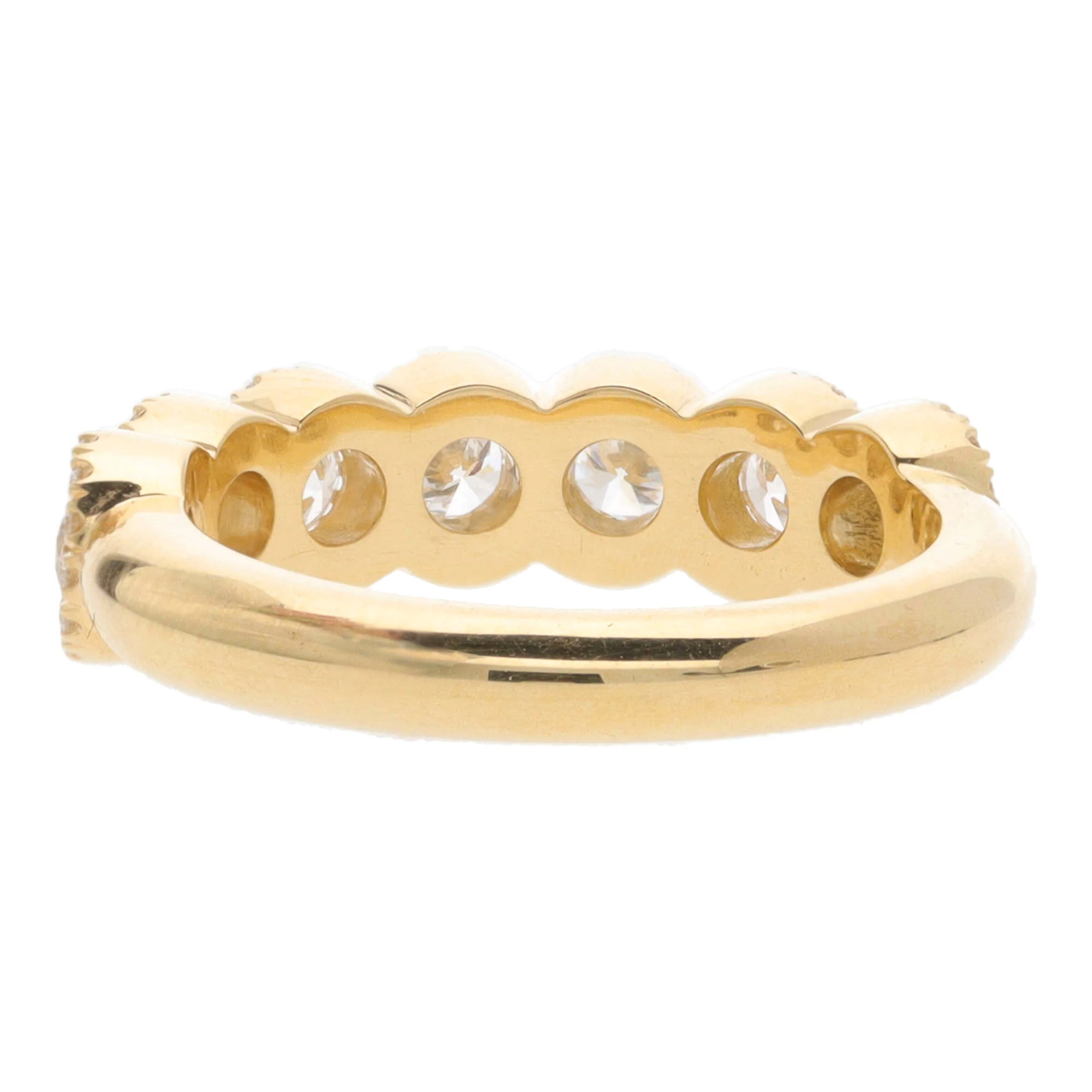 Diamond 1.03ct 18ct Yellow Gold Cluster Eternity Ring - Image 4