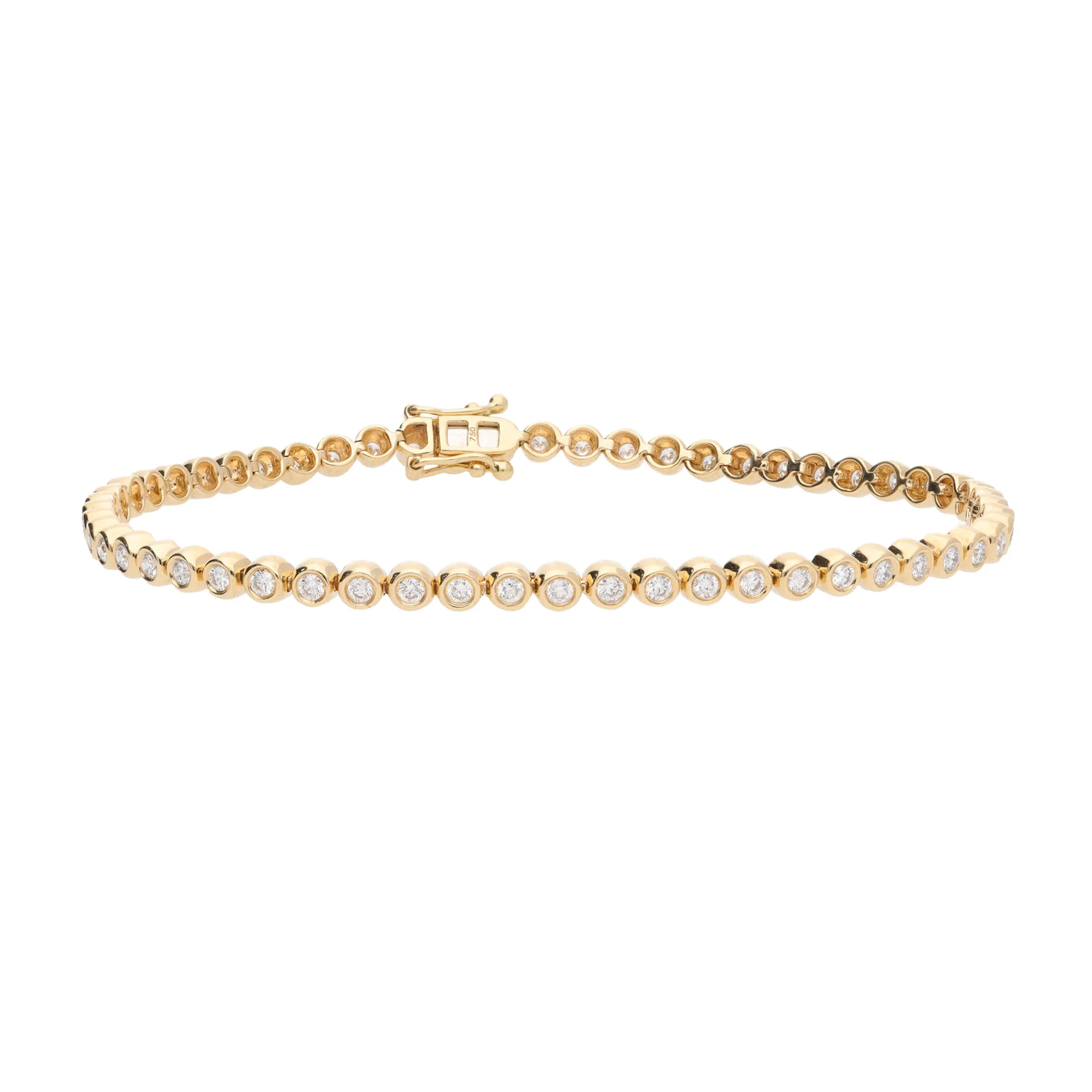 Diamond 1.07ct 18ct Yellow Gold Line Bracelet - Image 2