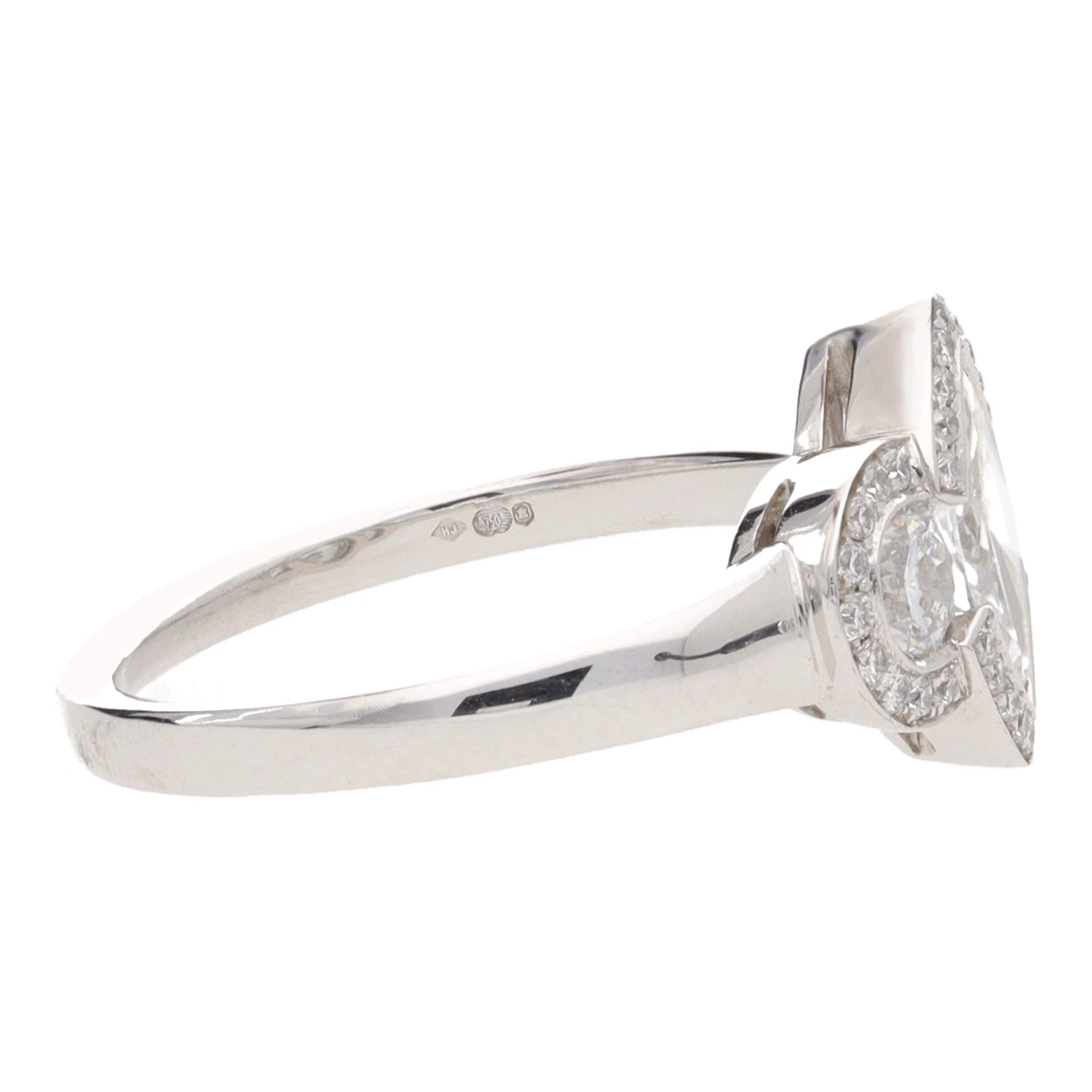 Diamond 1.20ct Marquise 18ct White Gold Cluster Ring - Image 2