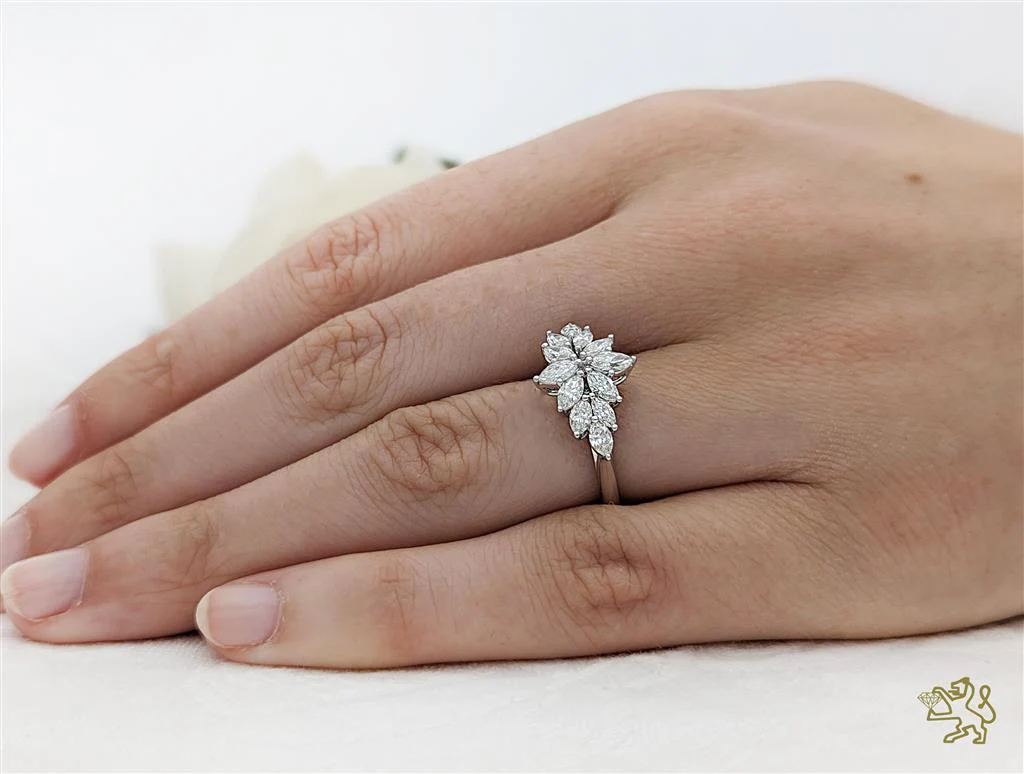 Diamond 1.40ct Starburst Platinum Ring - Image 2