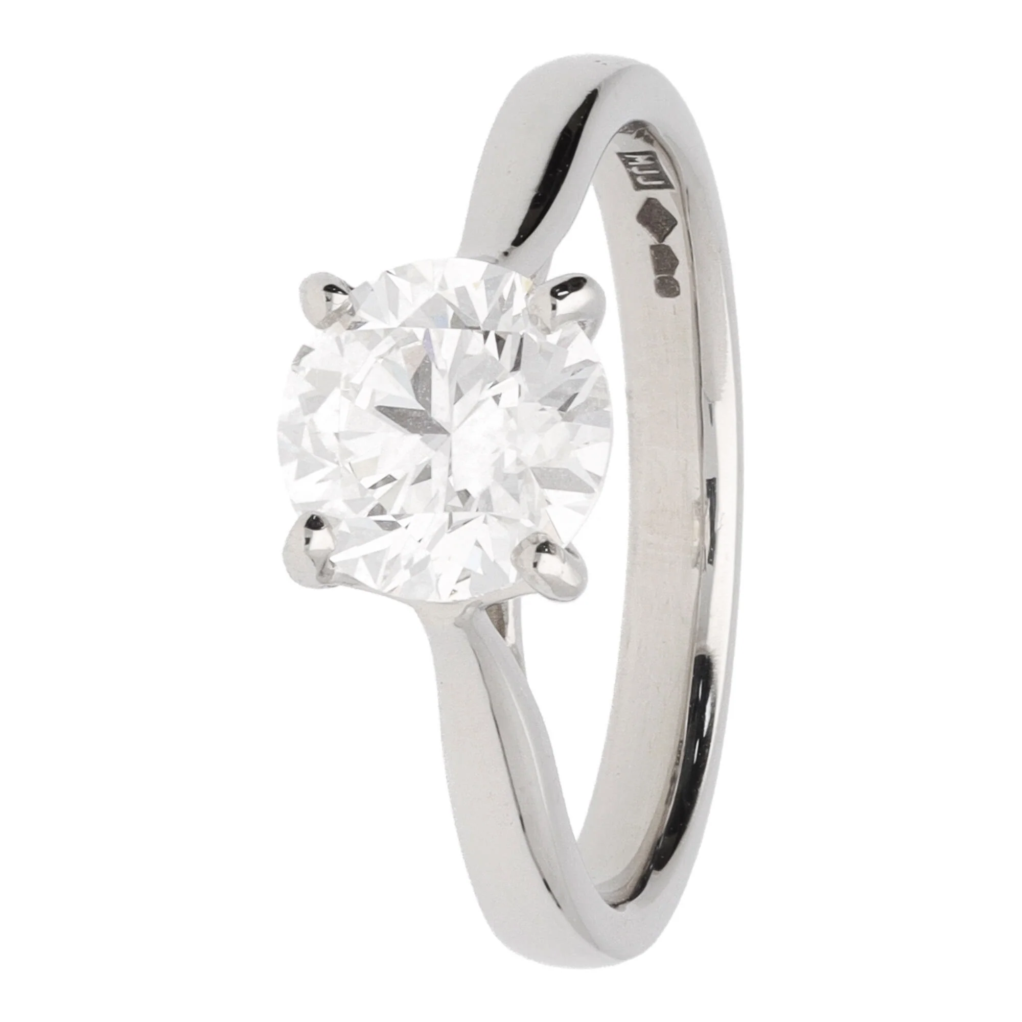 Diamond 1.51ct E SI1 Platinum Single Stone Ring