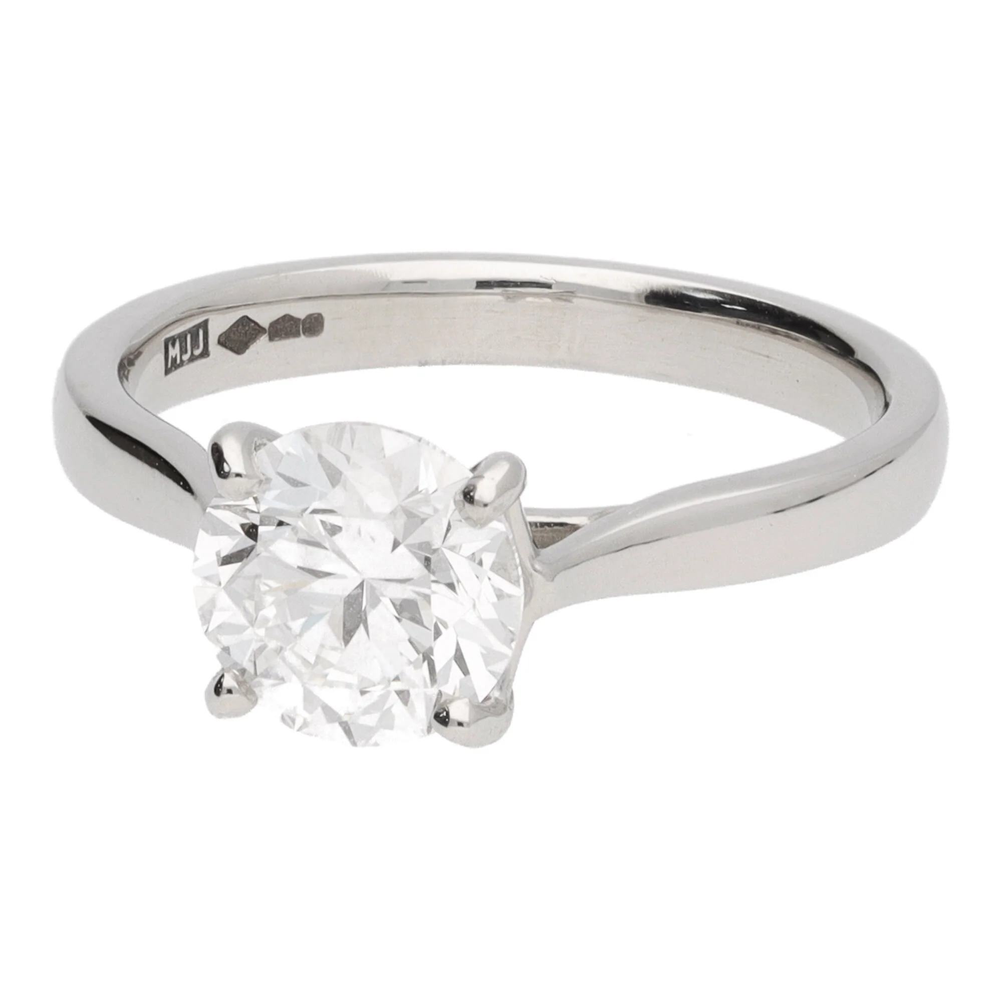 Diamond 1.51ct E SI1 Platinum Single Stone Ring - Image 3