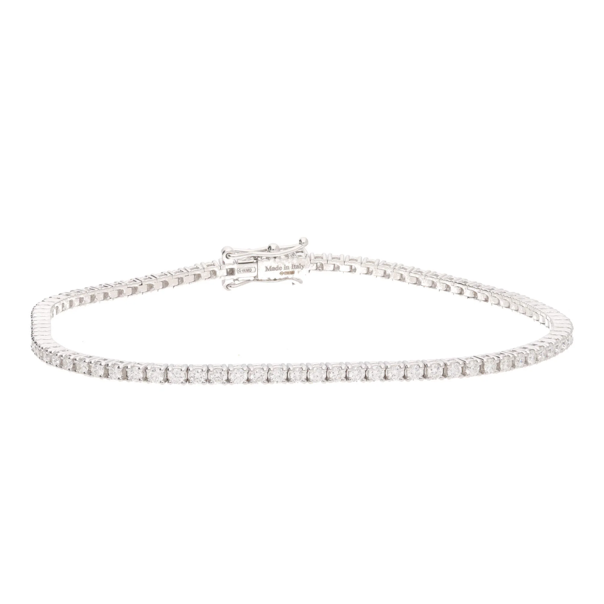 Diamond 1.54ct 18ct White Gold Line Bracelet