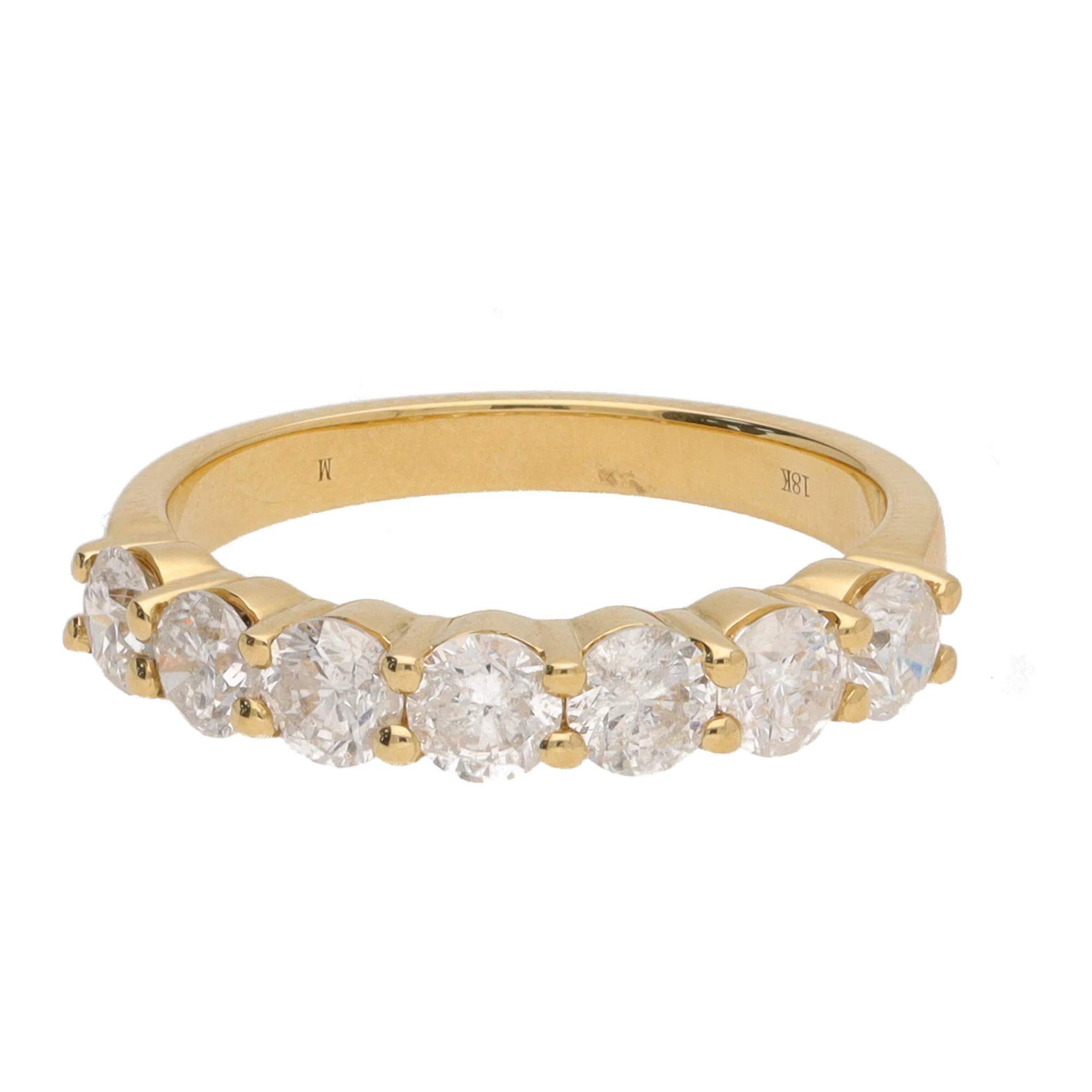 Diamond 1.66ct 18ct Yellow Gold Half Eternity Ring - Image 2