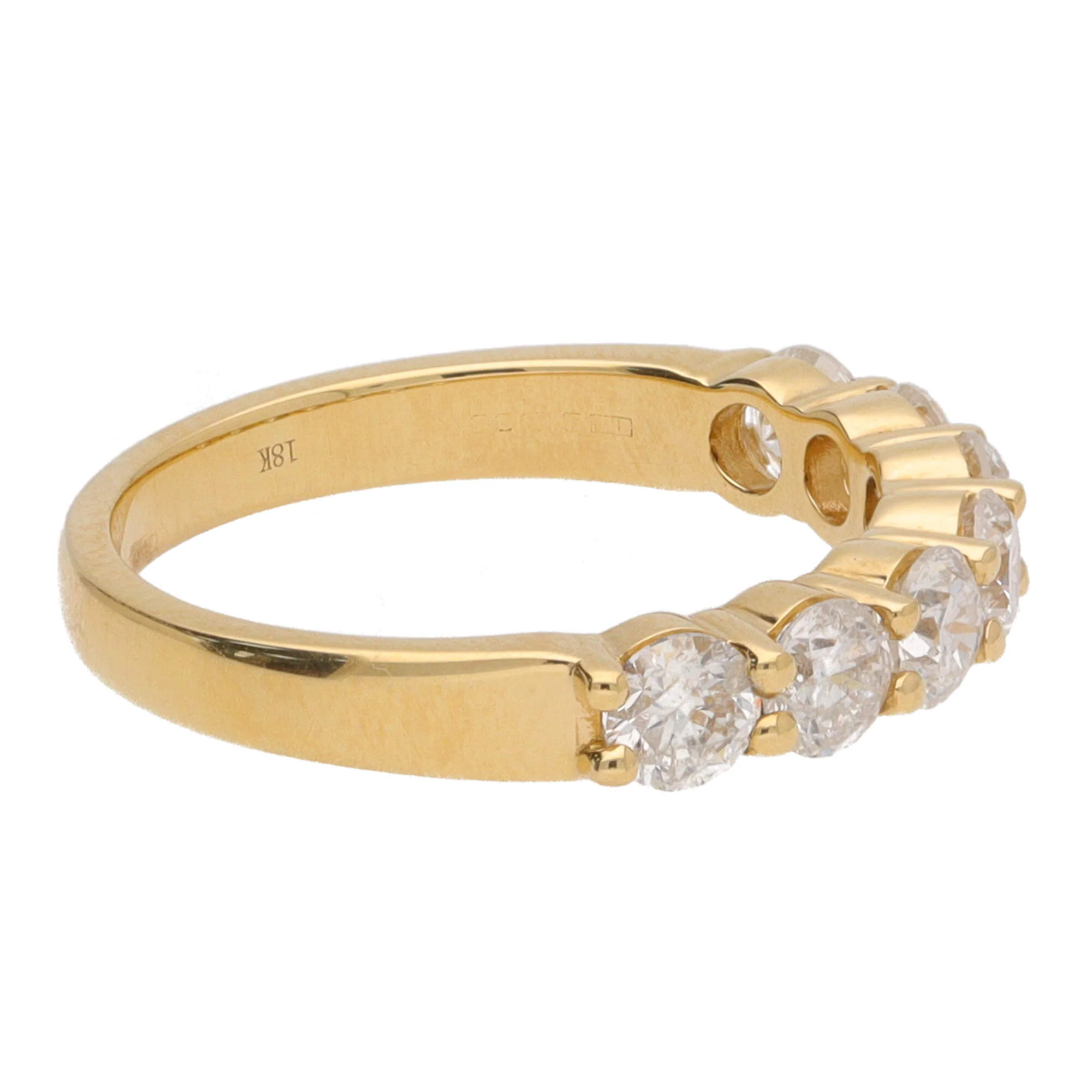 Diamond 1.66ct 18ct Yellow Gold Half Eternity Ring - Image 3
