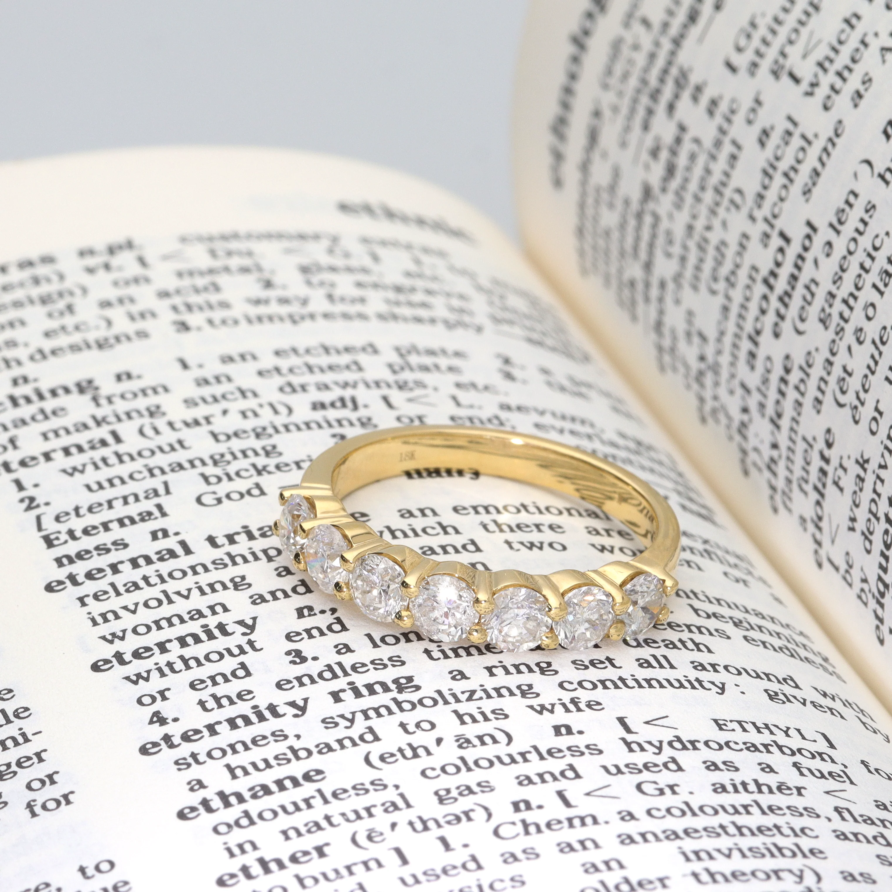 Diamond 1.66ct 18ct Yellow Gold Half Eternity Ring - Image 5