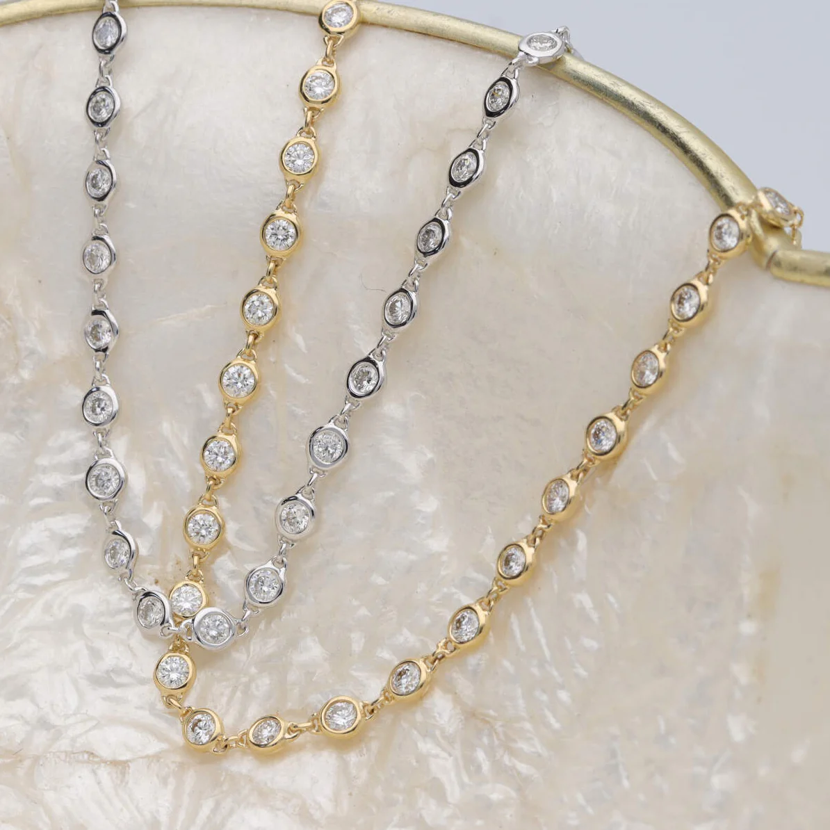 Diamond 2.98ct 18ct White Gold Station Necklace - Image 2
