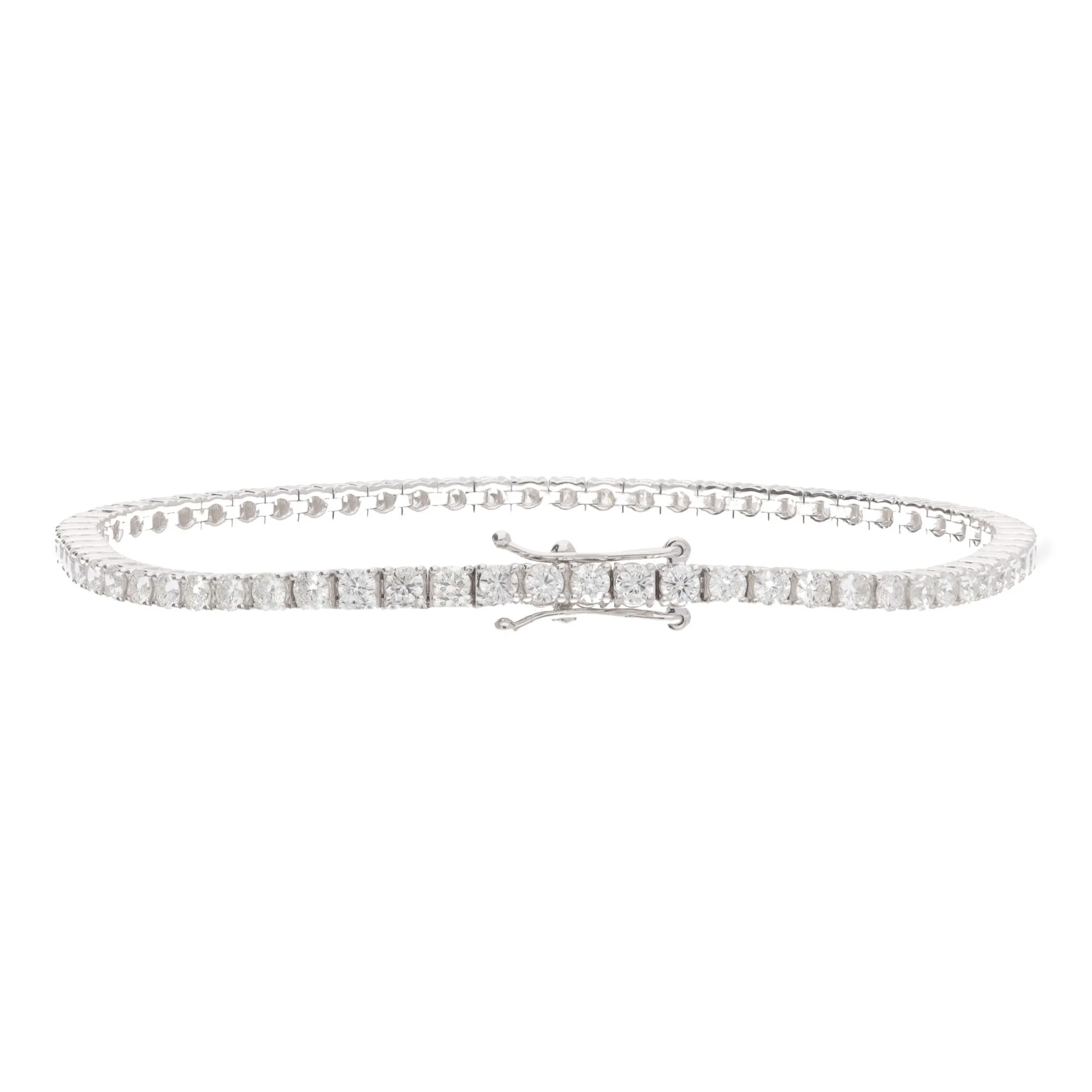 Diamond 3.05ct 18ct White Gold Line Bracelet - Image 2