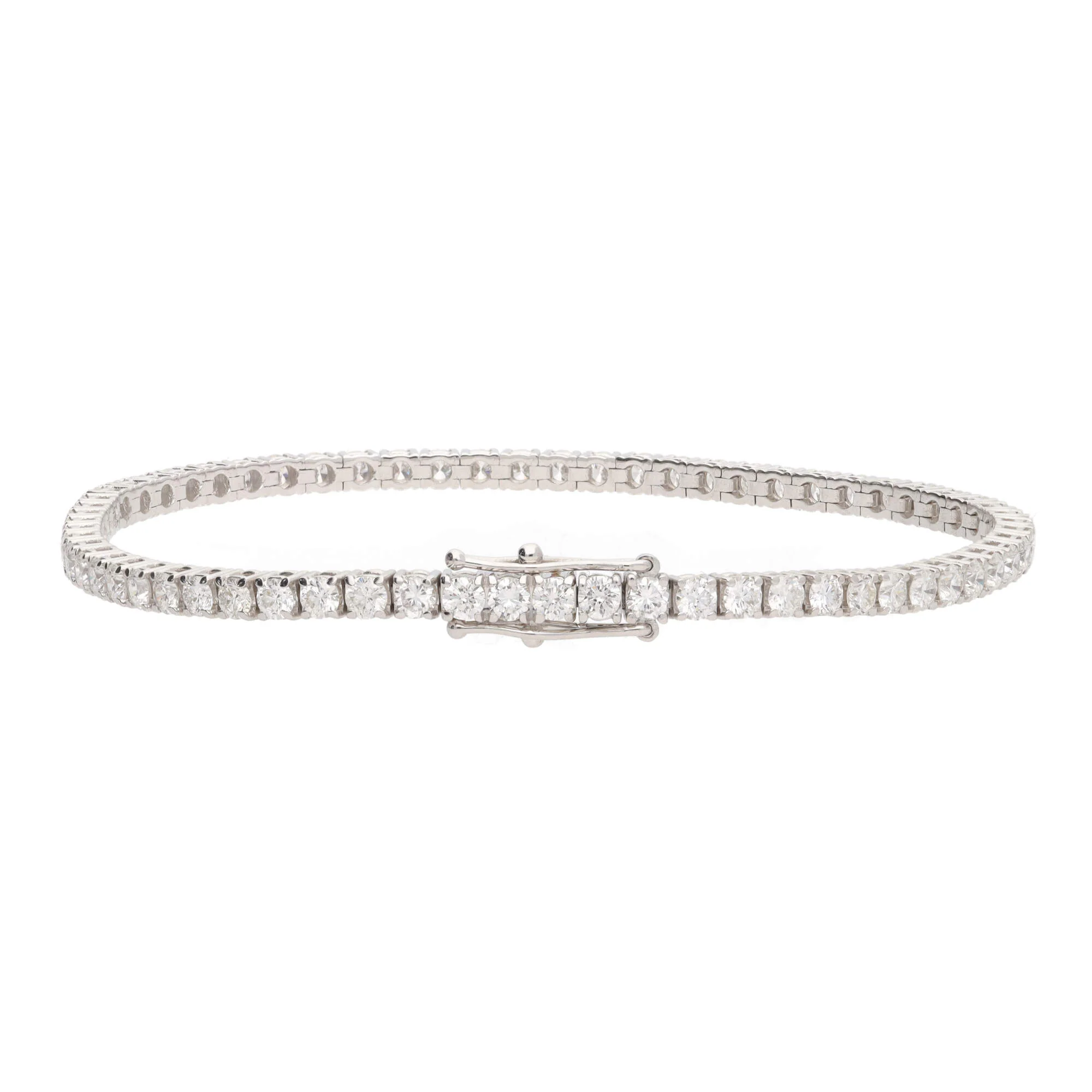 Diamond 4.10ct 18ct White Gold Line Bracelet - Image 2