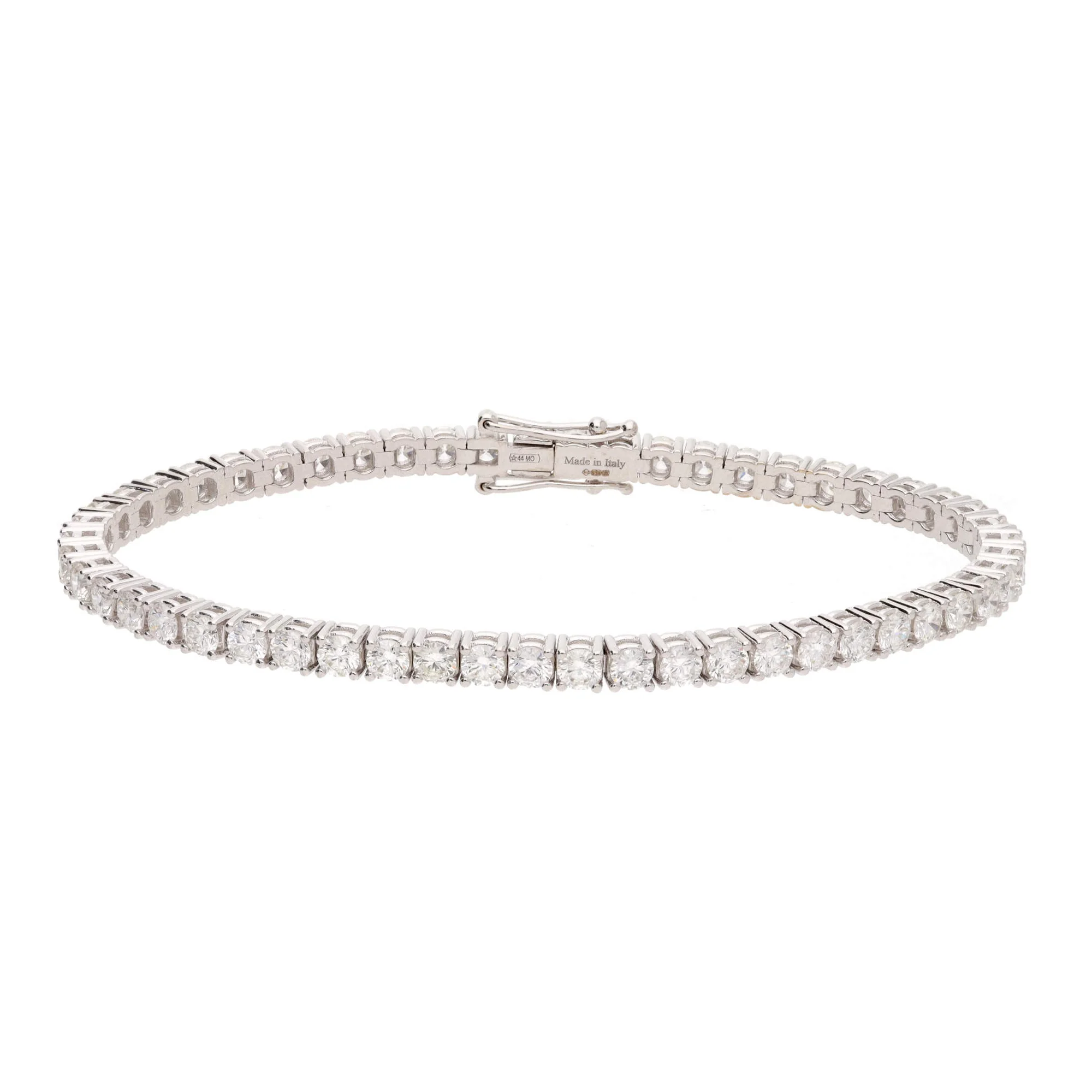 Diamond 5.67ct 18ct White Gold Tennis Bracelet - Image 3