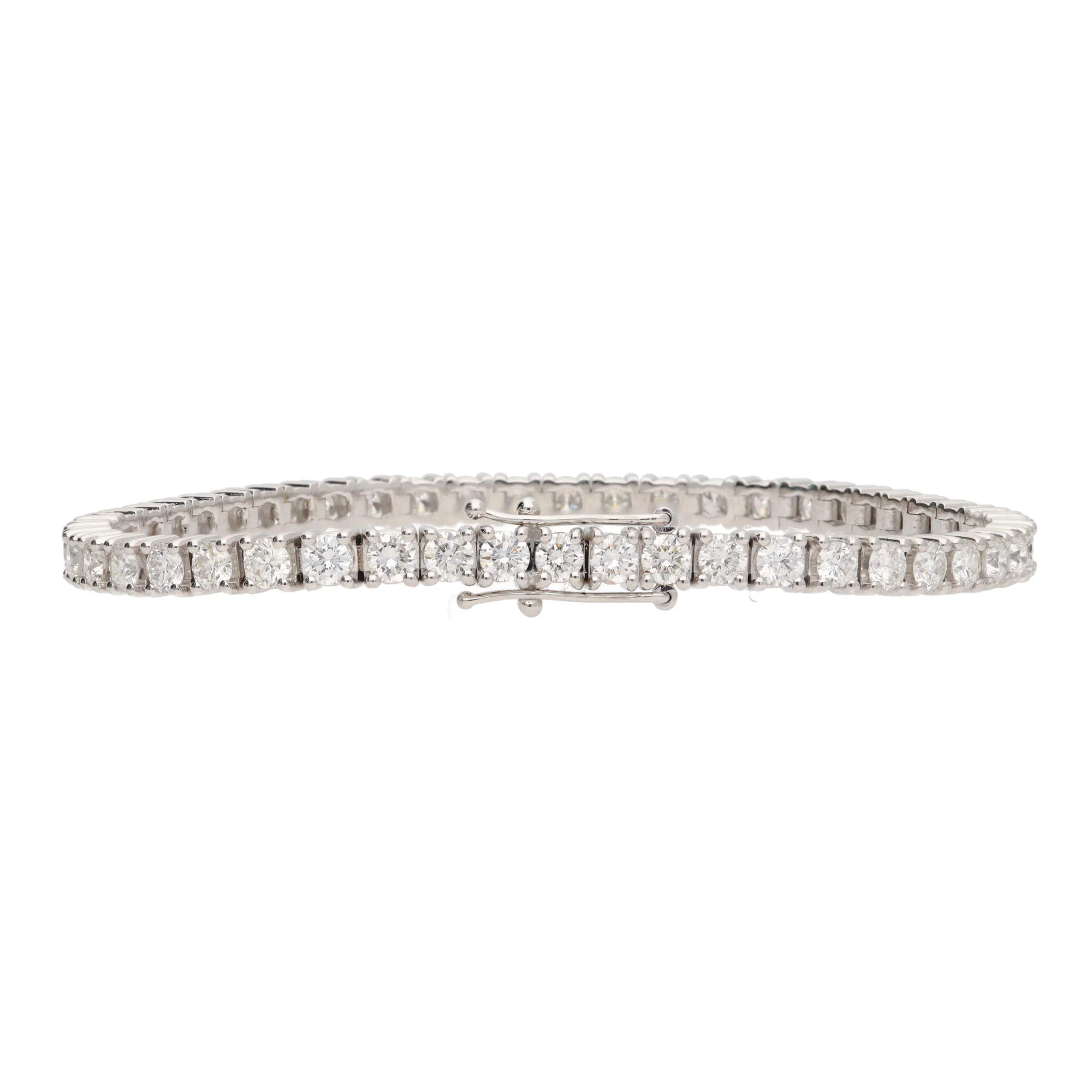 Diamond 6.18ct 18ct White Gold Line Bracelet - Image 2