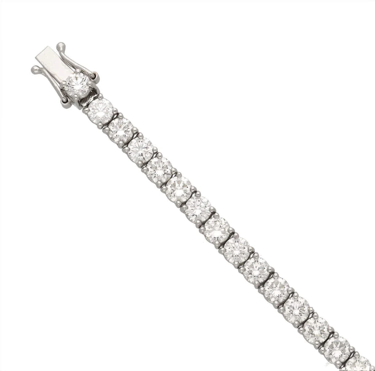 Diamond 8.70ct 18ct White Gold Line Bracelet - Image 2