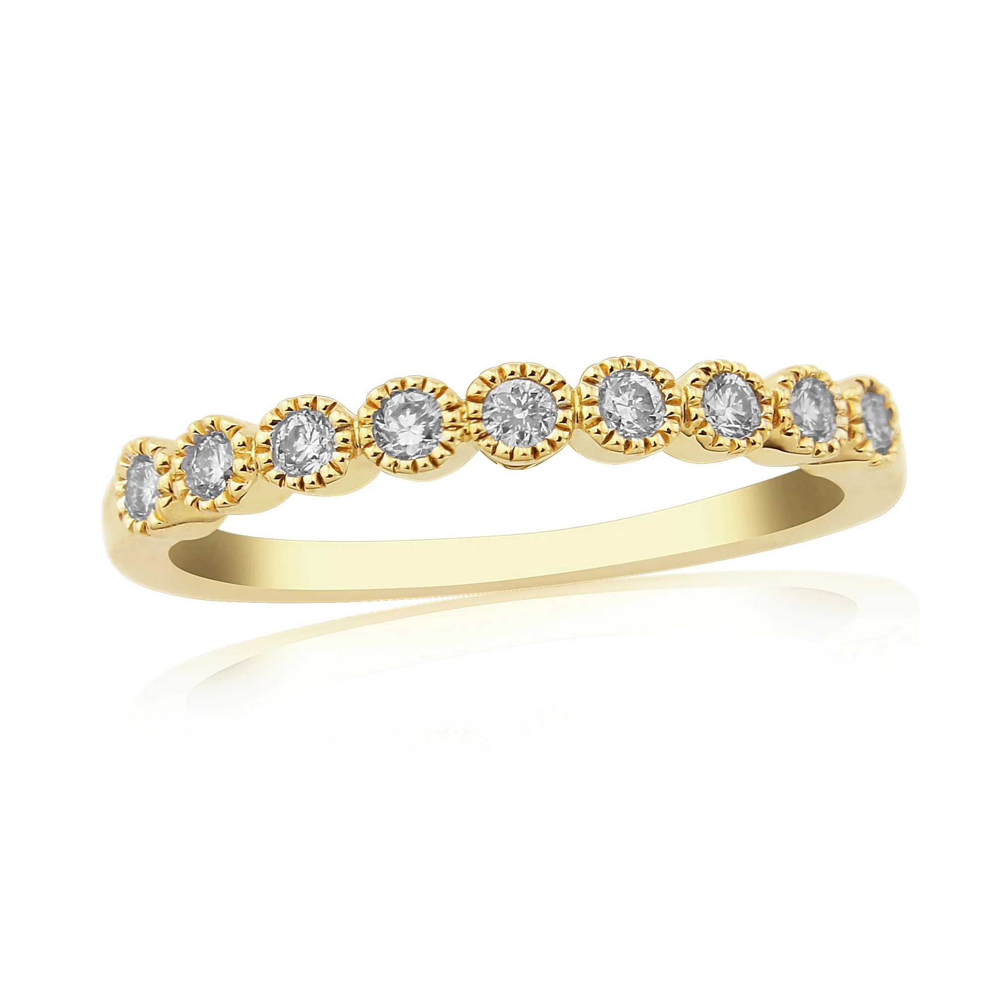 Diamond 9ct Yellow Gold Half Eternity Ring
