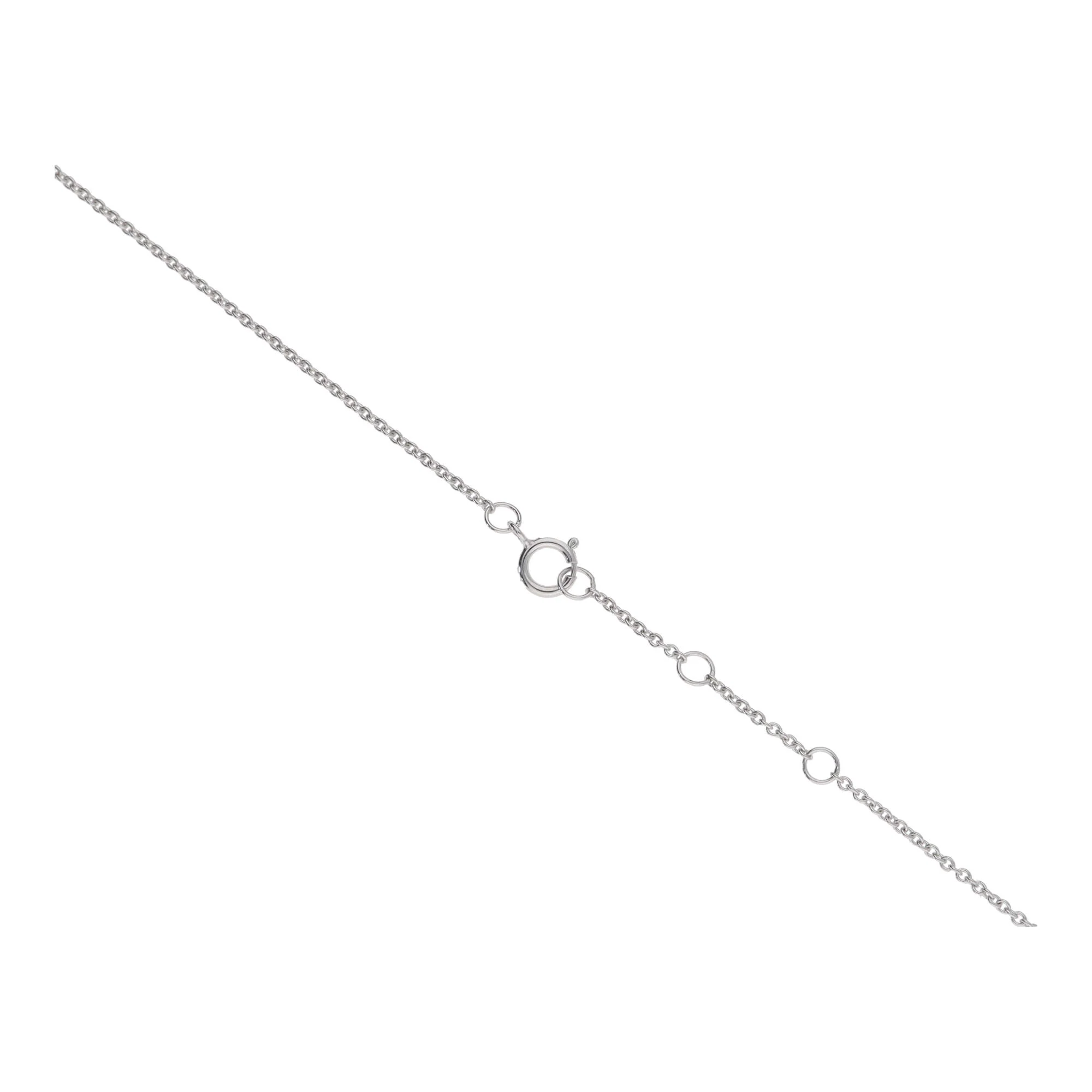 Diamond Open Drop 18ct White Gold Necklace - Image 2