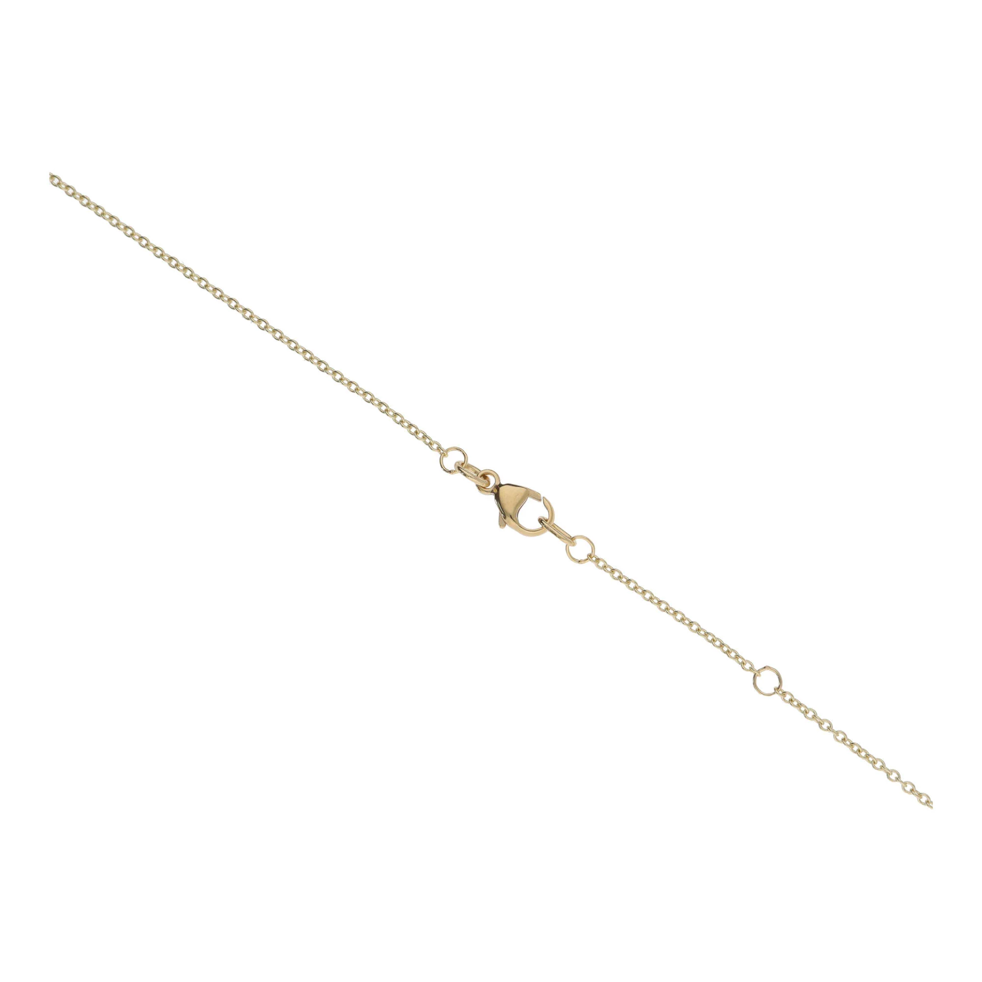 Diamond Open Teardrop 18ct Yellow Gold Necklace - Image 2