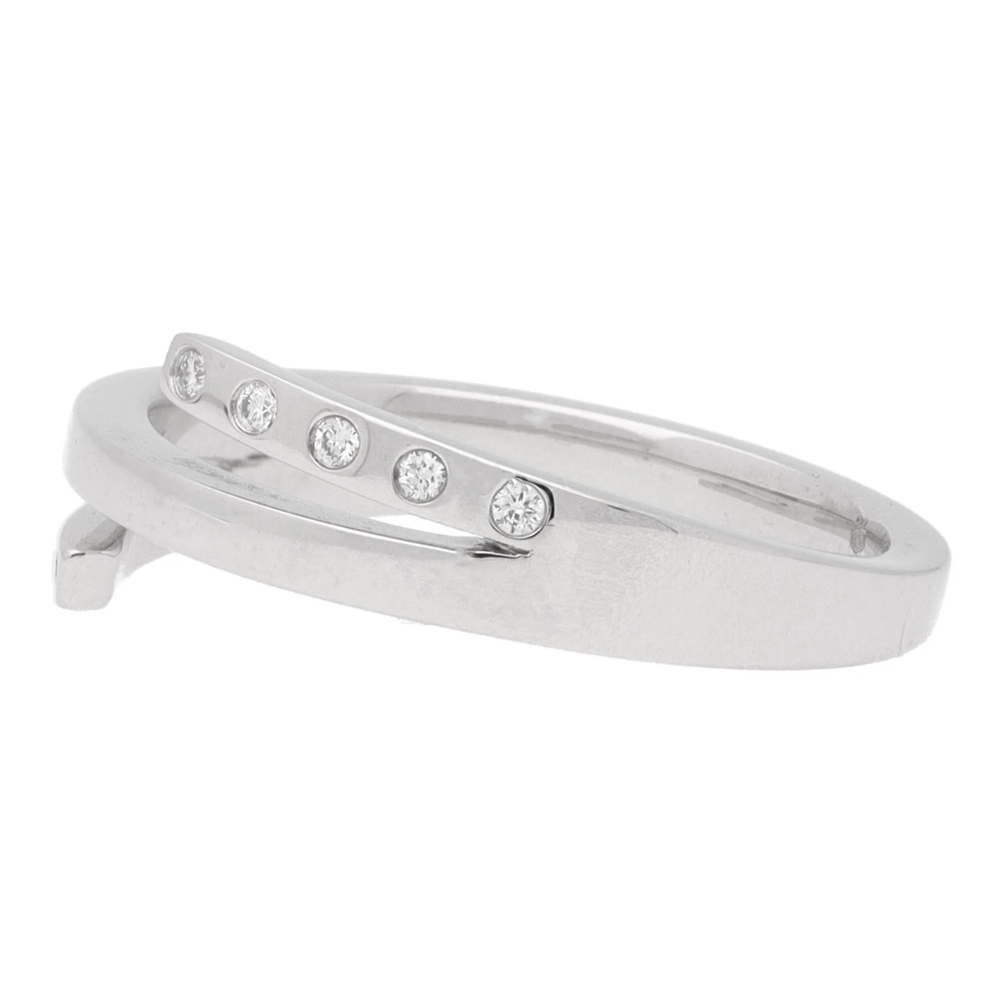 Brown & Newirth Diamond Split Section Platinum Ring - Image 3