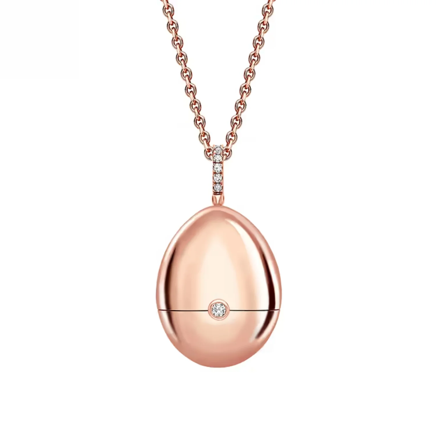 Fabergé Heritage Surprise Diamond Heart Pendant 18ct Rose Gold - Image 2
