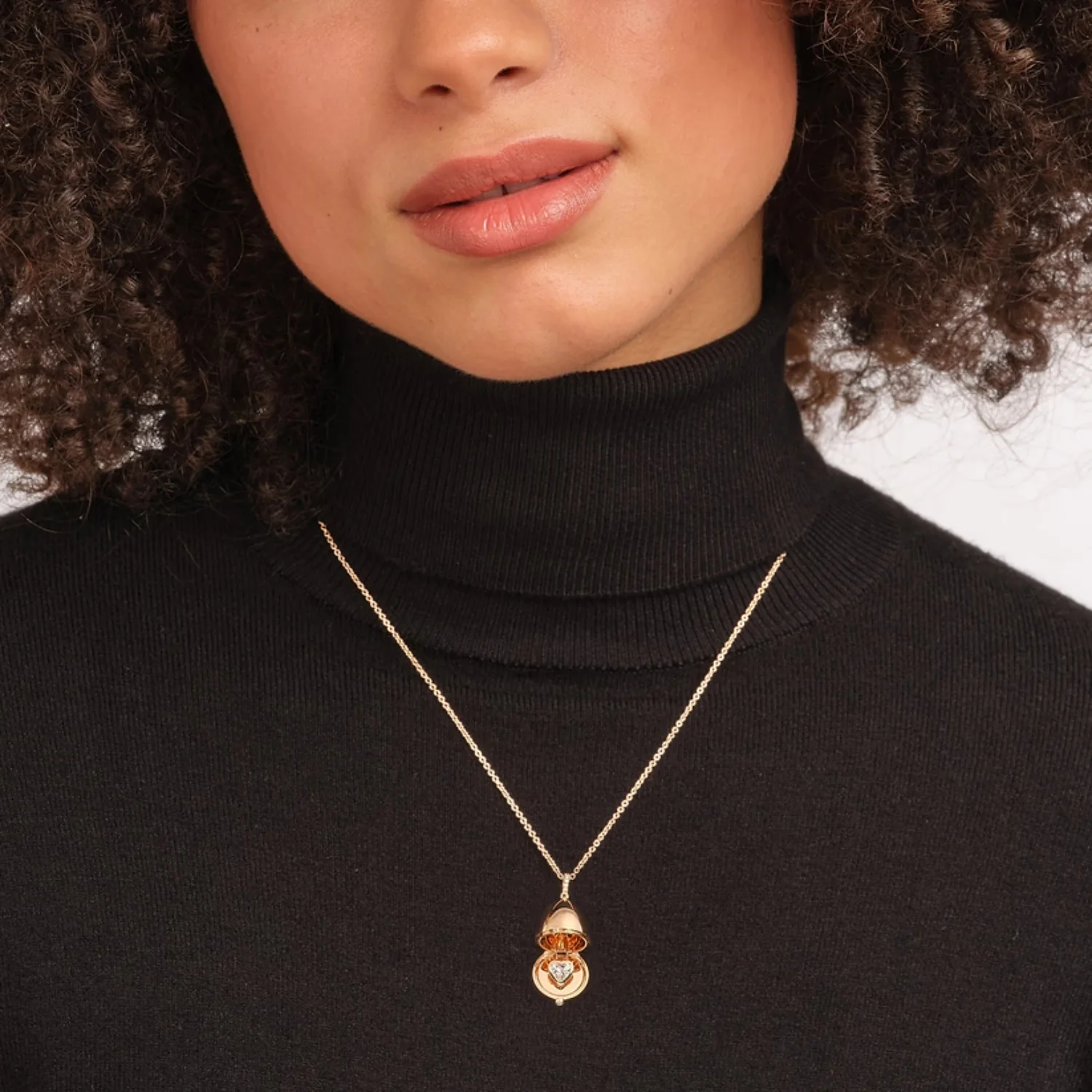Fabergé Heritage Surprise Diamond Heart Pendant 18ct Rose Gold - Image 4