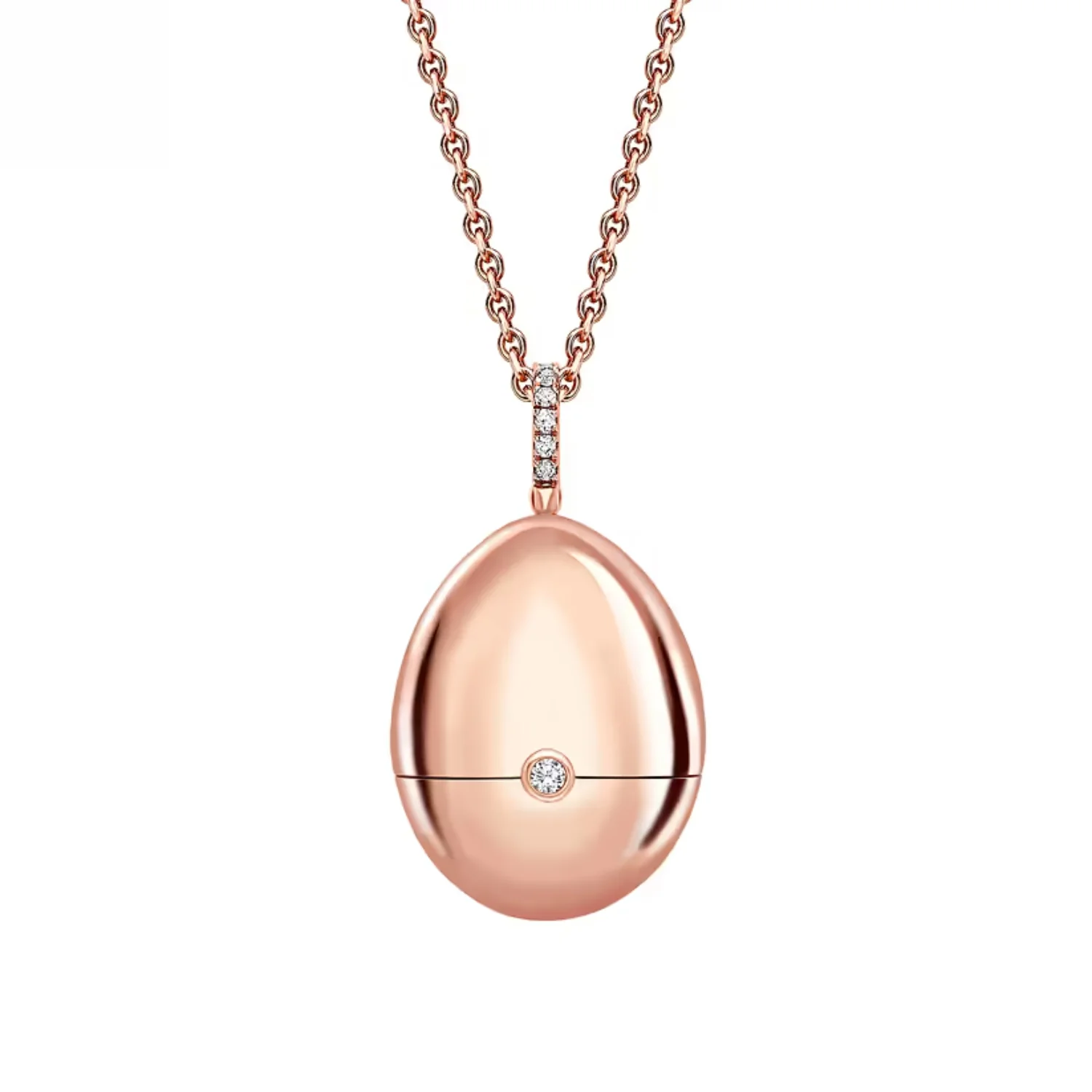 Fabergé Heritage Surprise Frog Pendant 18ct Rose Gold & Green Lacquer - Image 2