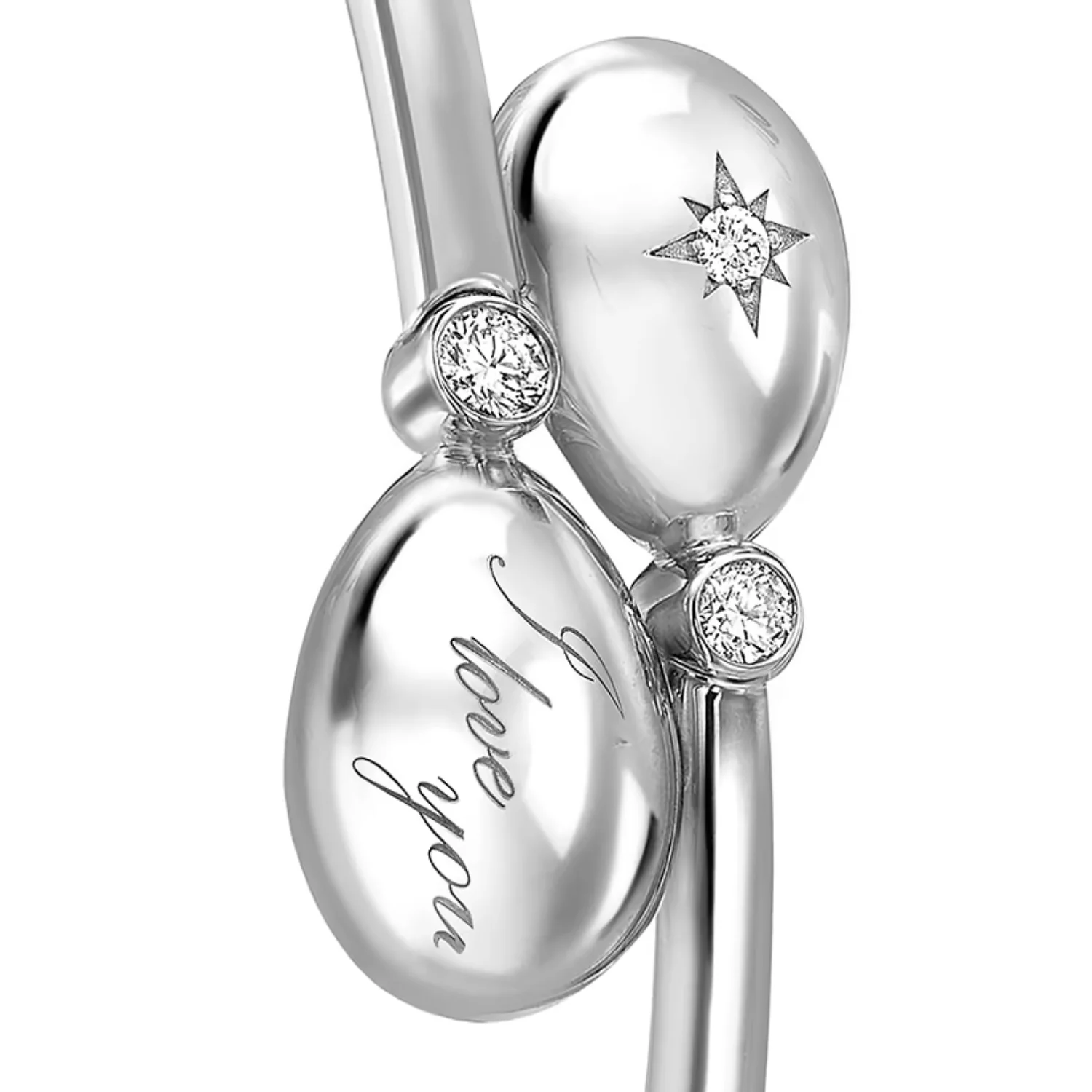 Fabergé Heritage Forever I Love You Crossover Bracelet 18ct White Gold - Image 2