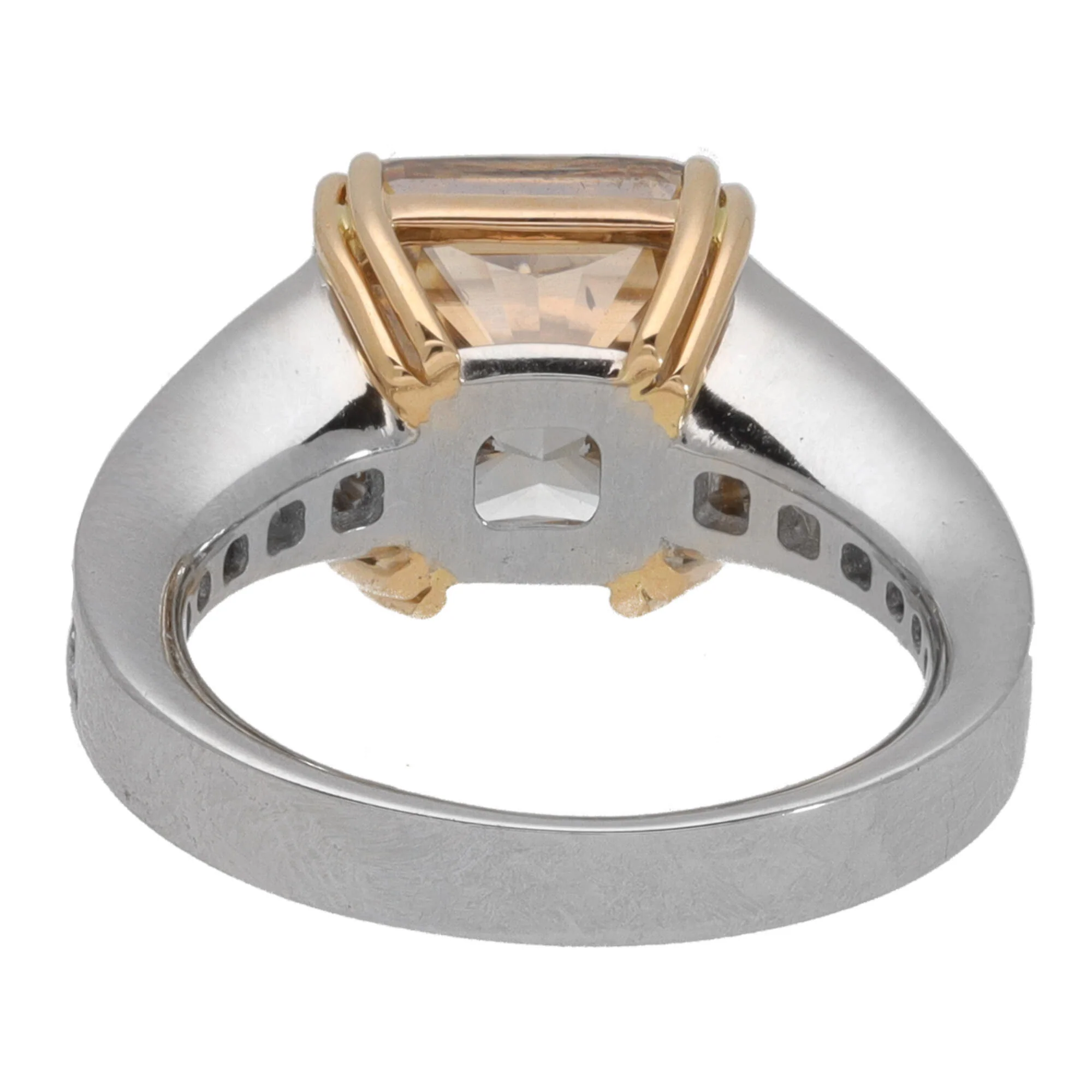Fancy Light Brown 7.01ct Natural Diamond Platinum Ring - Image 6
