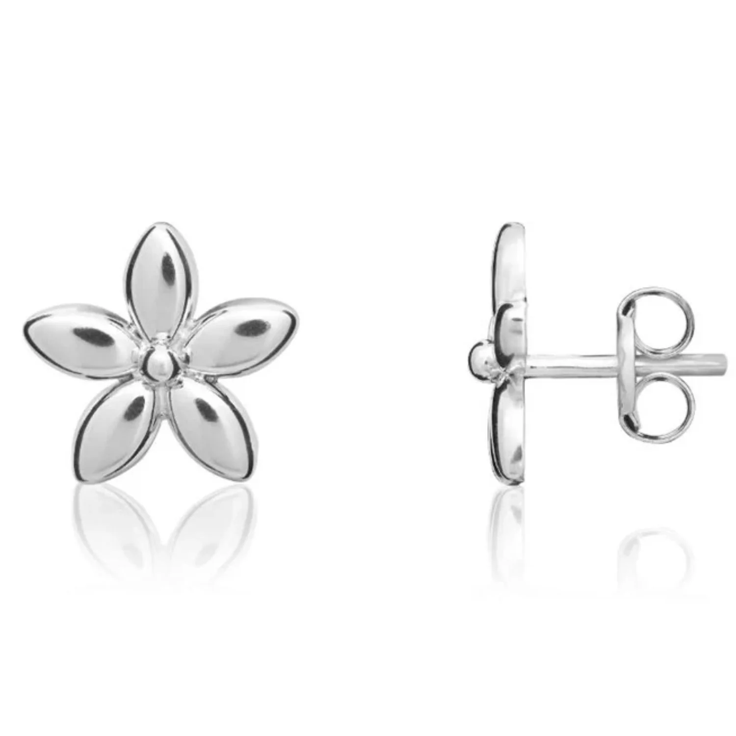 Flower 9ct Yellow Gold Stud Earrings - Image 2
