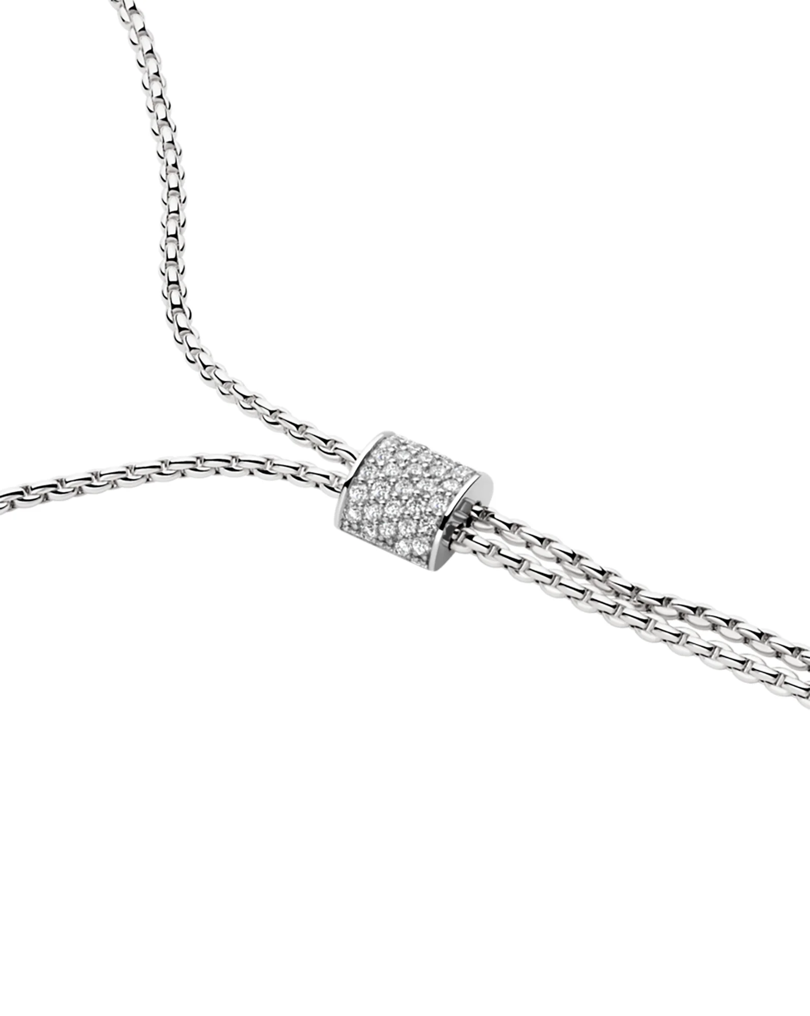 FOPE Aria 18ct White Gold 0.48ct Diamond Set Lariat Necklace 70cm - Image 2