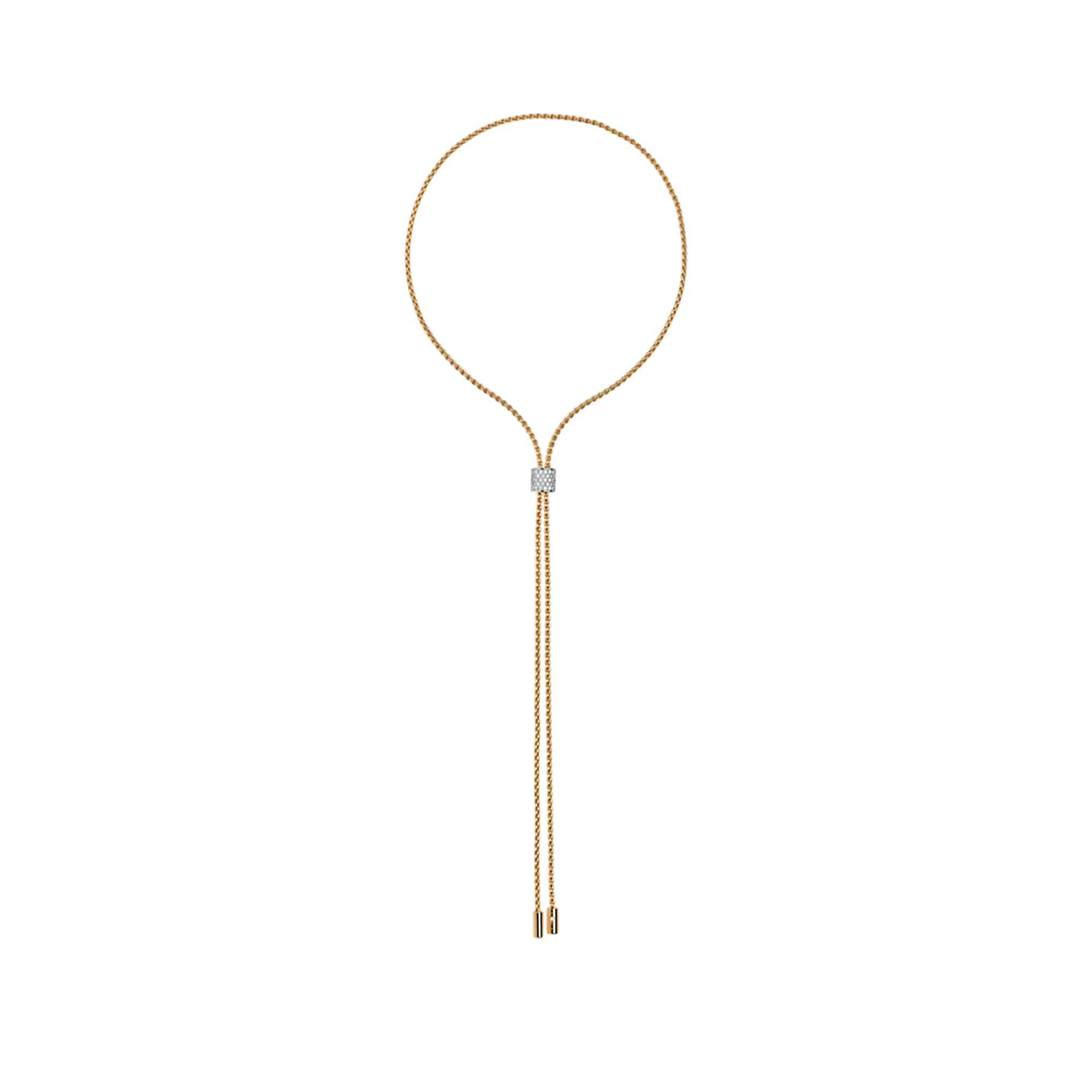 FOPE Aria 18ct Yellow Gold 0.48ct Diamond Set Lariat Necklace 70cm - Image 3