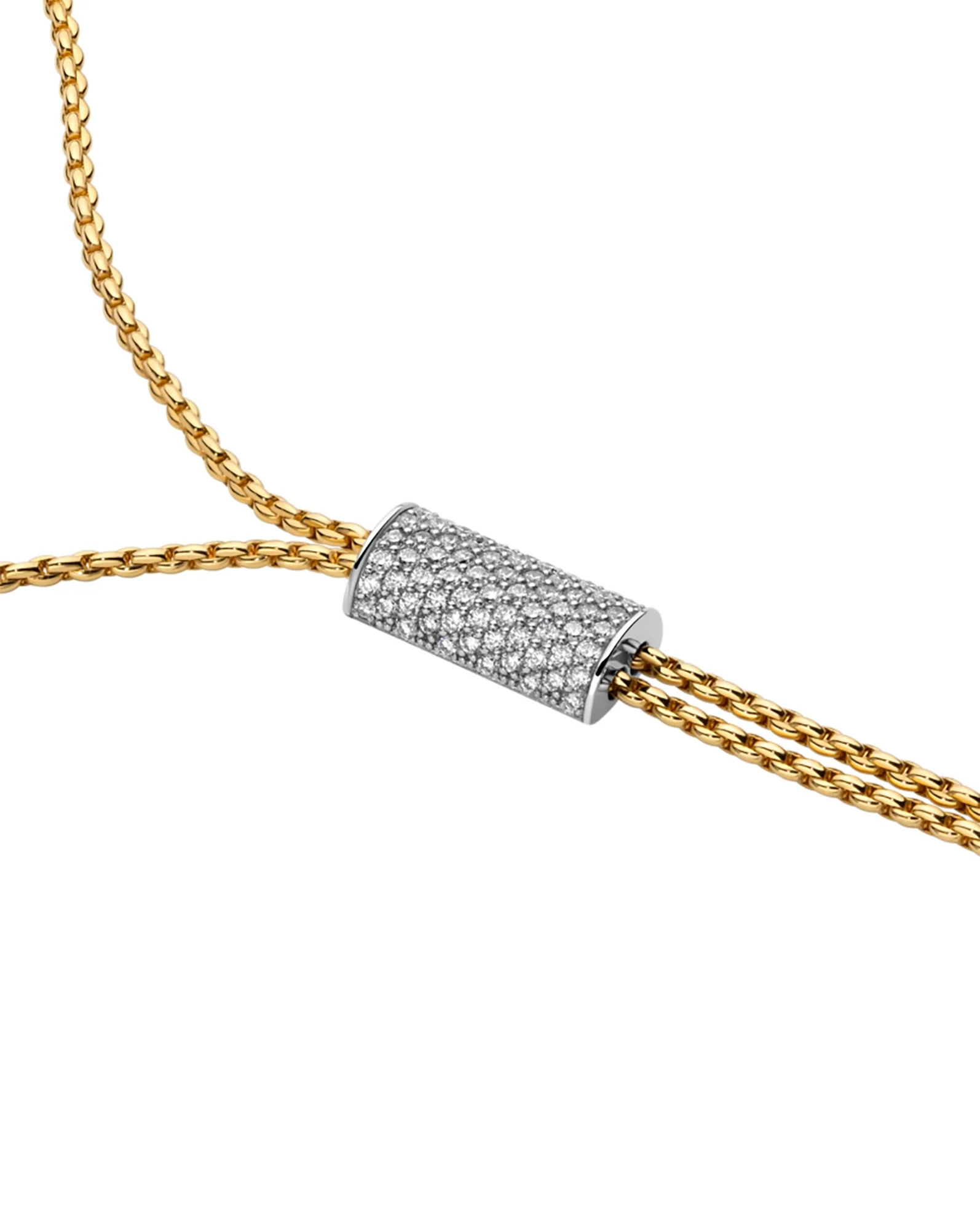 FOPE Aria 18ct Yellow Gold 1.06ct Diamond Set Lariat Necklace 90cm - Image 2
