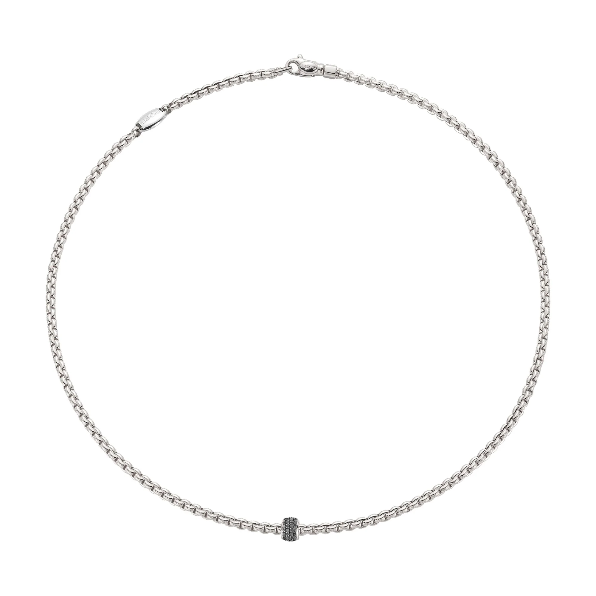 FOPE Flex'it Eka 18ct White Gold 0.20ct Black Diamond Set Necklace 43cm - Image 2
