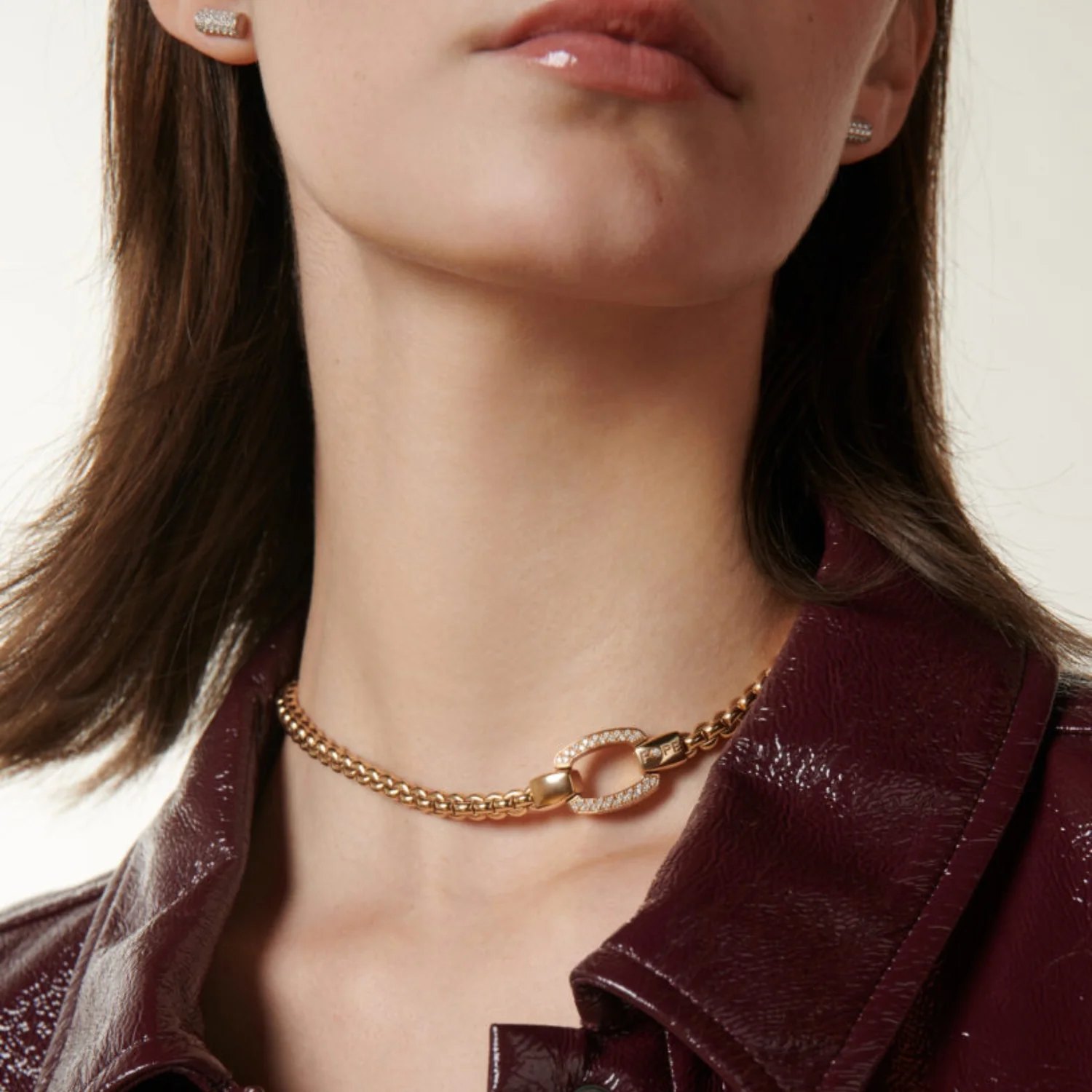 FOPE Flex'it Eka 18ct Yellow Gold 0.65ct Diamond Pavé Clasp 39cm Necklace - Image 3