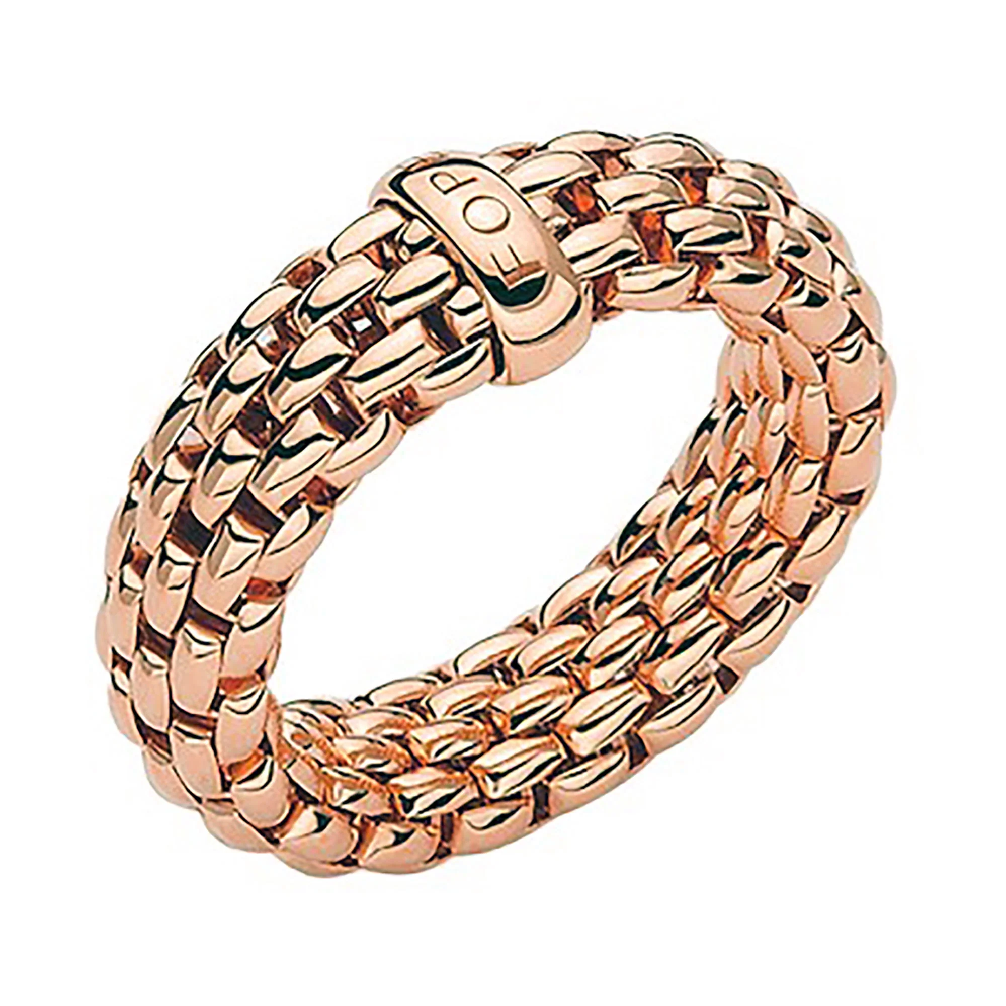 FOPE Flex'it Essentials 18ct Rose Gold Ring Large