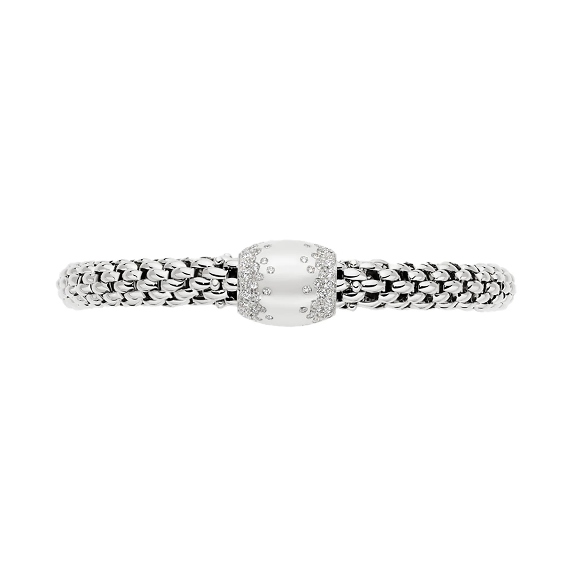 FOPE Flex'it Love Nest 18ct White Gold 1.07ct Diamond Set Bracelet Medium - Image 3