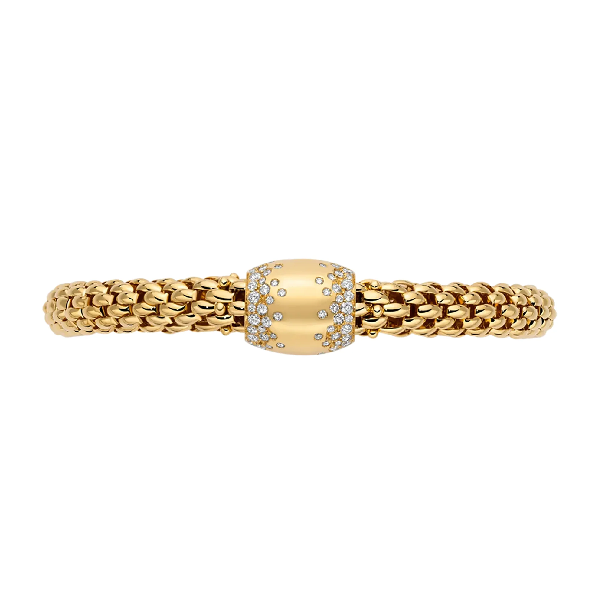 FOPE Flex'it Love Nest 18ct Yellow Gold 1.07ct Diamond Set Bracelet Medium - Image 3