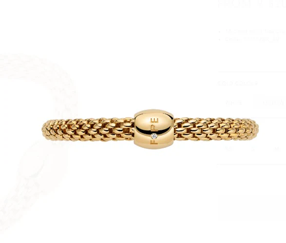FOPE Flex'it Love Nest 18ct Yellow Gold Bracelet - Image 2