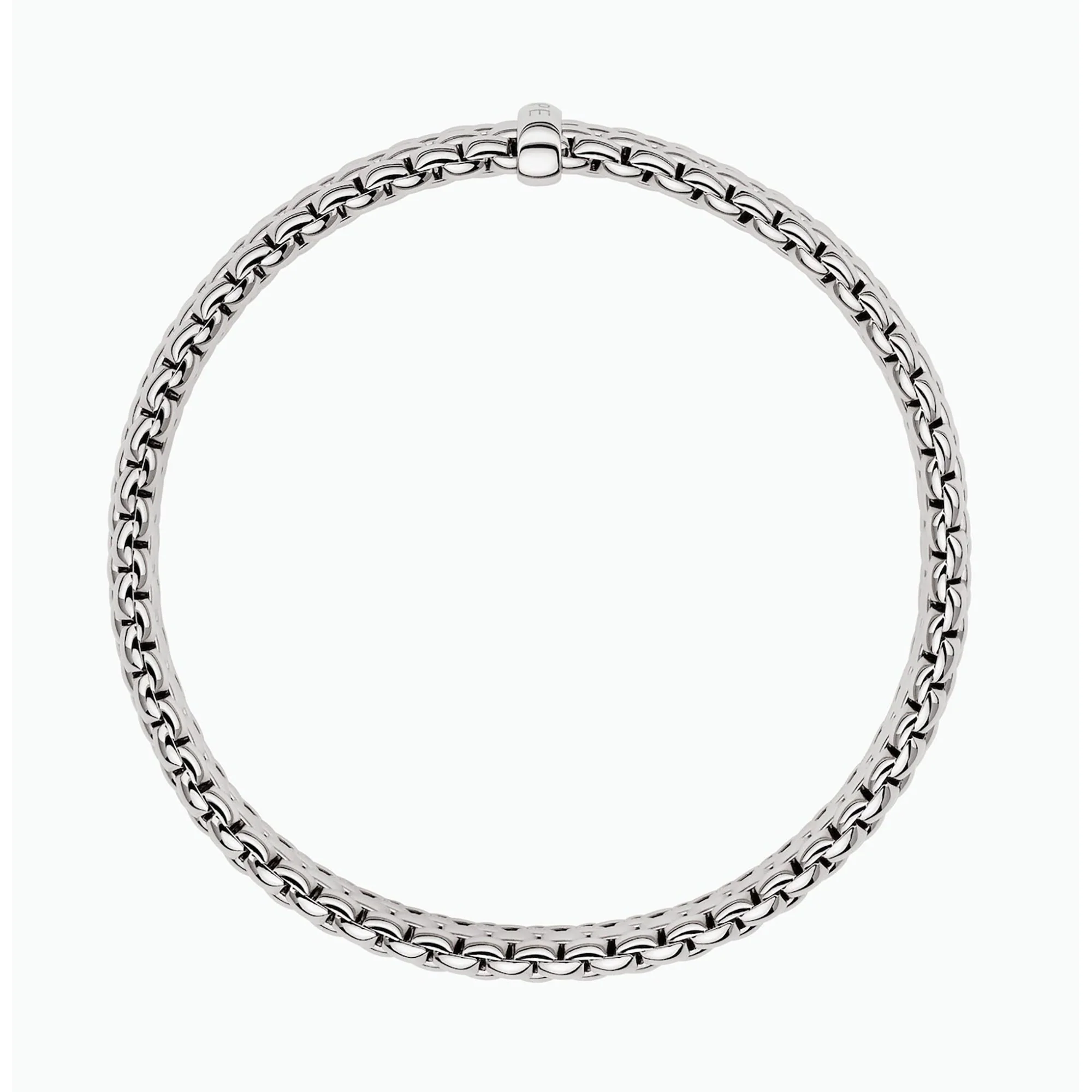 FOPE Flex'it Panorama 18ct White Gold 0.01ct Diamond Set Bracelet Small - Image 2