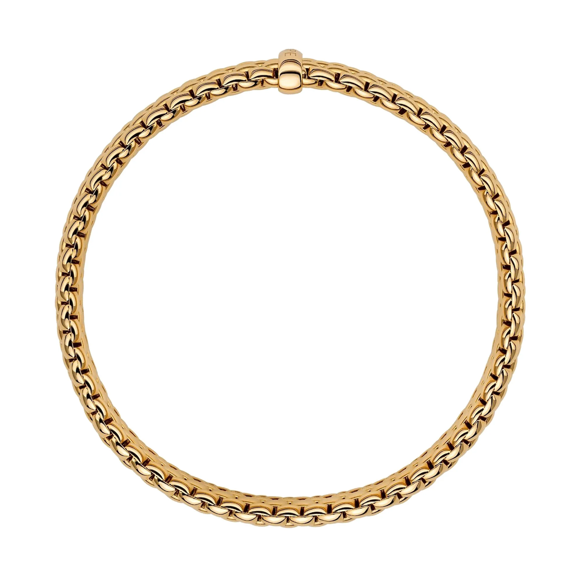 FOPE Flex'it Panorama 18ct Yellow Gold 0.01ct Diamond Set Bracelet Large - Image 2