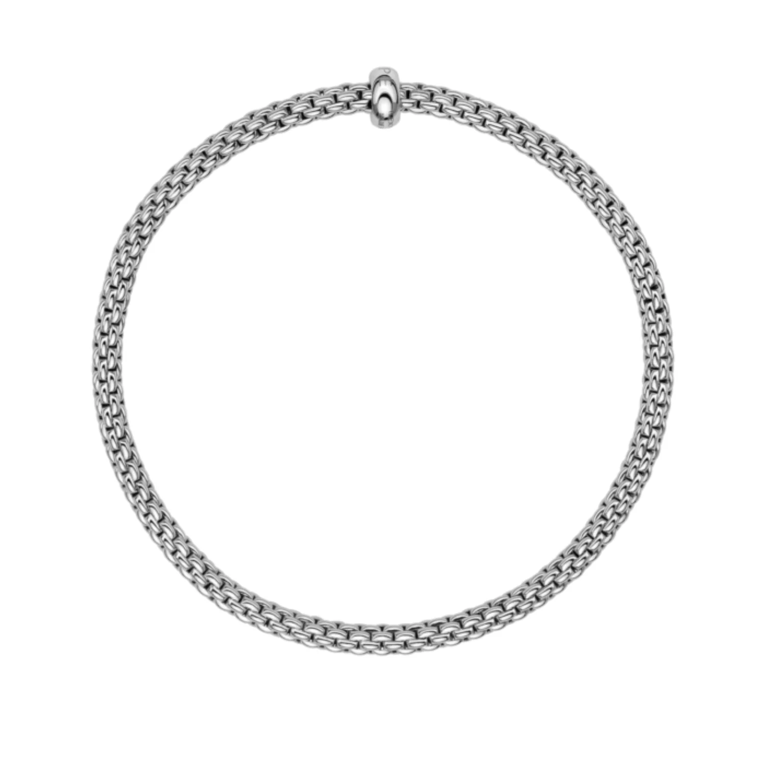 FOPE Flex'it Prima 18ct White Gold 0.01ct Diamond Set Bracelet Medium - Image 3