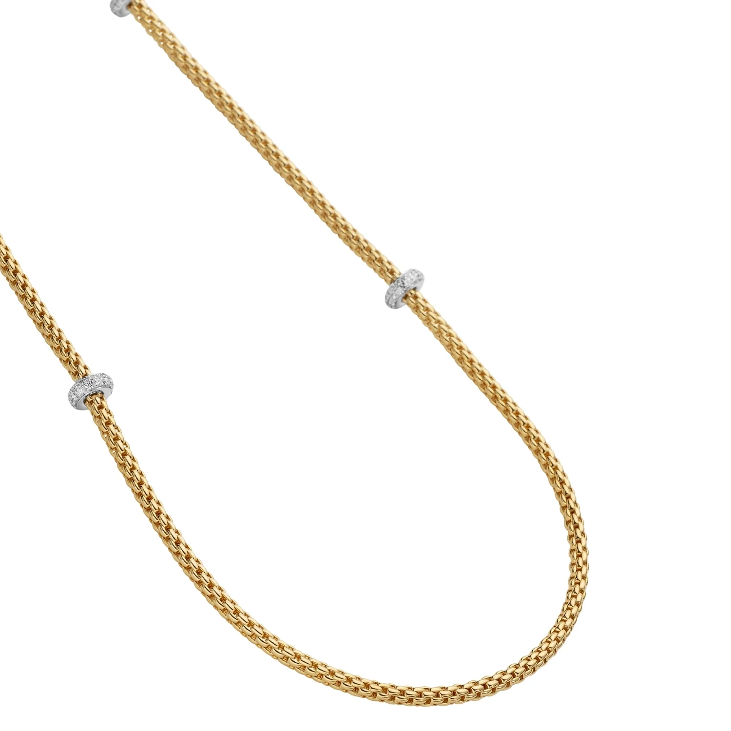 FOPE Flex'it Prima 18ct Yellow Gold 0.72ct Diamond Set Long Necklace 80cm - Image 2