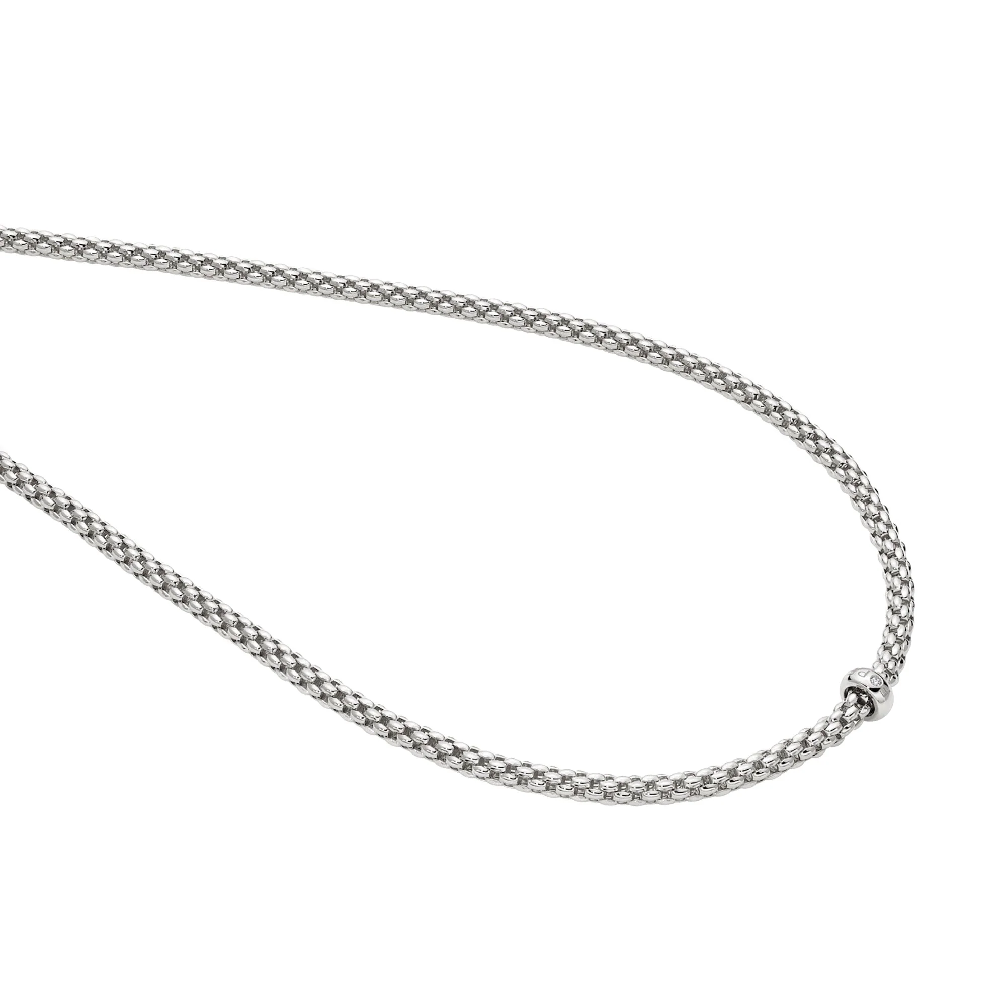 FOPE Flex'it Solo 18ct White Gold 0.01ct Diamond Set Necklace 43cm - Image 2