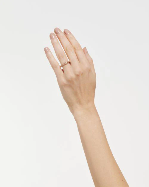 FOPE Flex'it Souls 18ct Rose Gold 0.09ct Diamond Set Ring Medium - Image 2