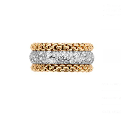FOPE Bubble 18ct Yellow and White Gold 2.98ct Diamond Set Ring