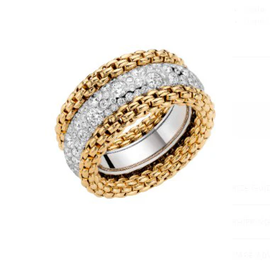 FOPE Bubble 18ct Yellow and White Gold 2.98ct Diamond Set Ring - Image 2