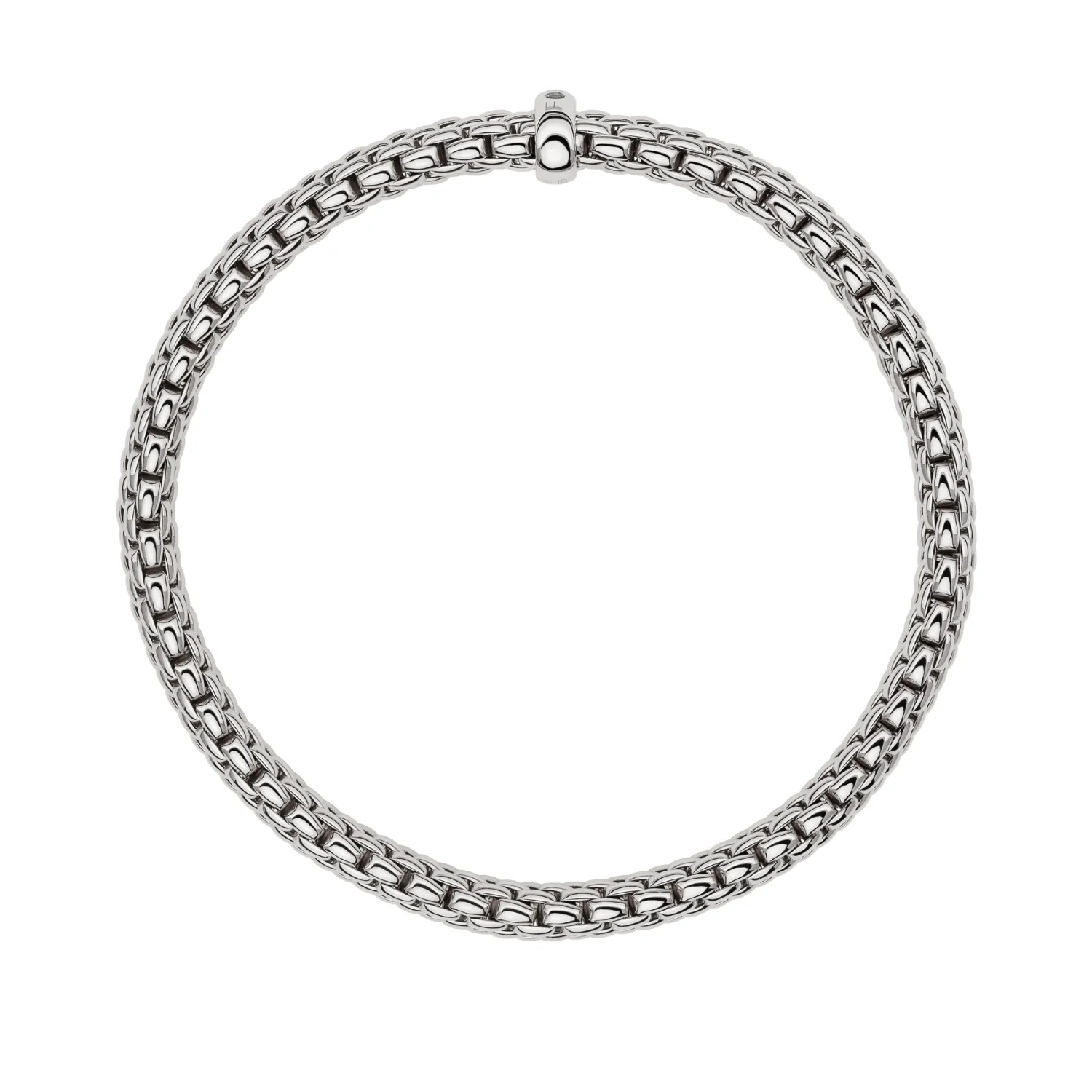 FOPE Flex'it Vendôme 18ct White Gold 0.01ct Diamond Set Bracelet Large - Image 3
