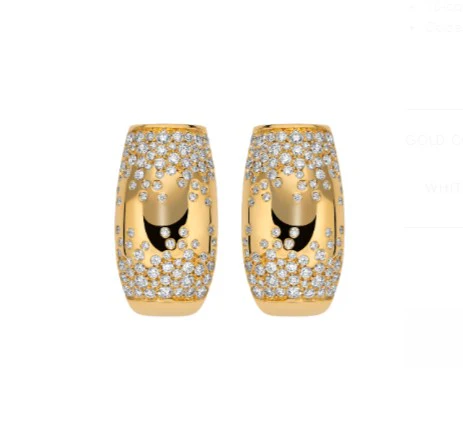 FOPE Love Nest 18ct Yellow Gold Diamond Pave Set Earrings