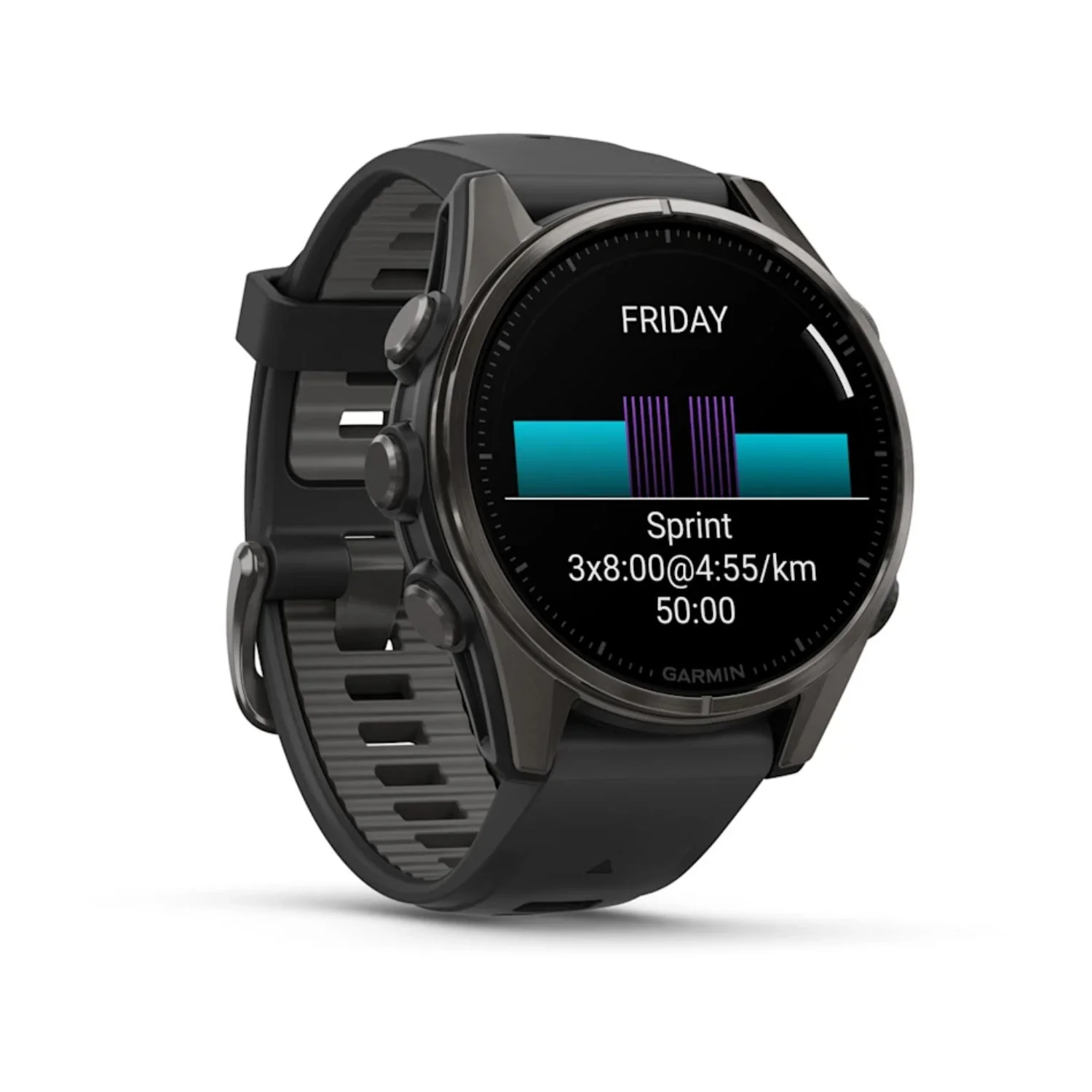 Garmin Fenix 8 43mm AMOLED Sapphire Carbon Grey DLC Pebble Grey Silicone Titanium Watch 010-02903-21 - Image 11